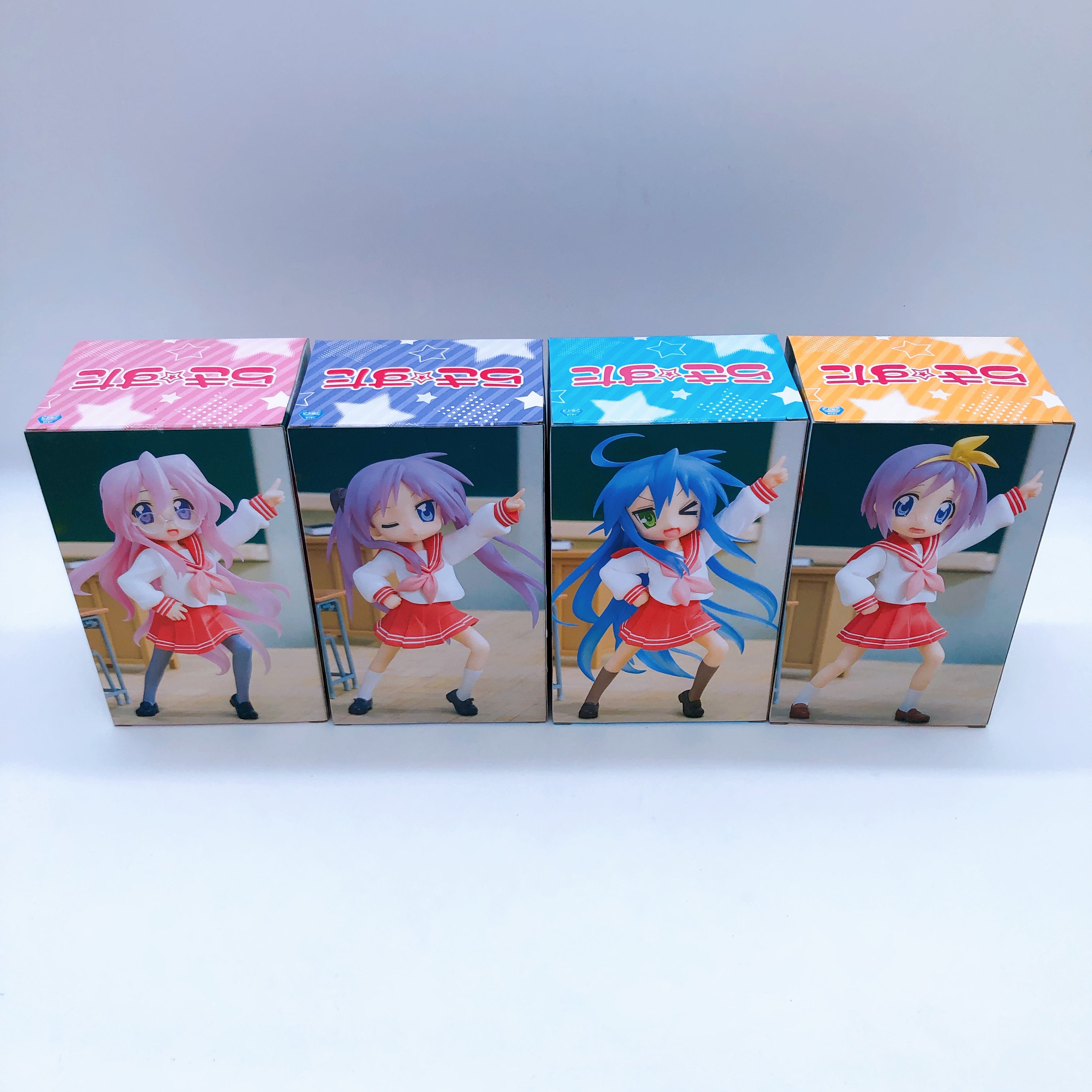 Lucky ☆ Star Vivit Figure Set of 4 System Service Japan AUTHENTIC