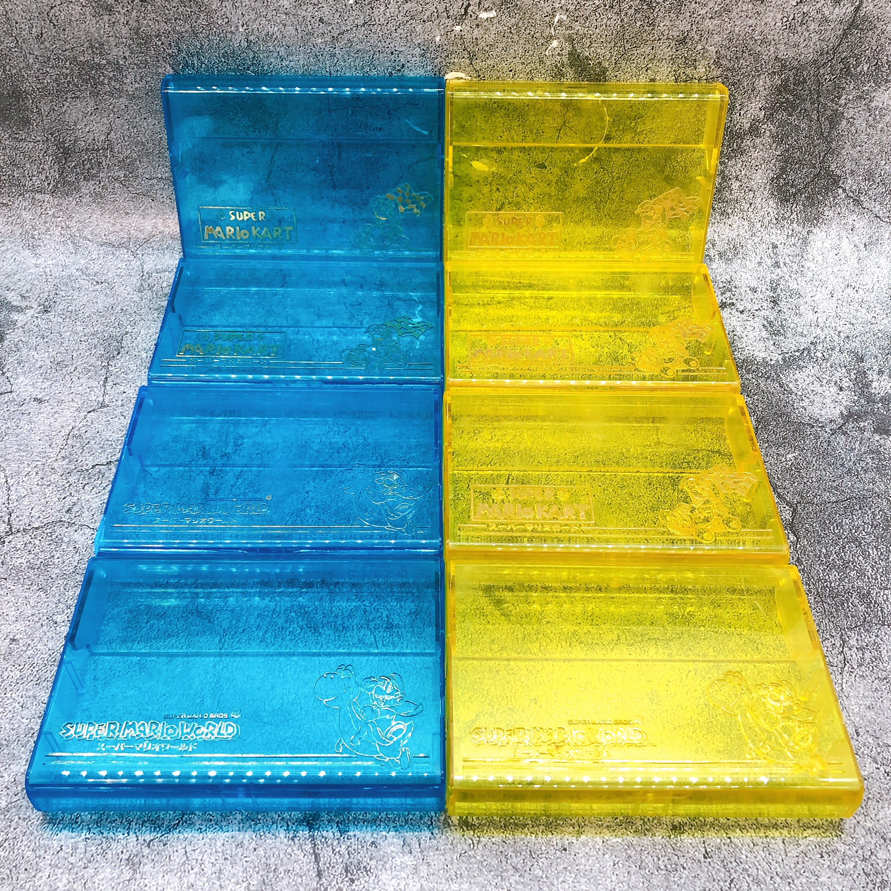 Nintendo Super Famicom Cartridge Case Set of 8 Super Mario Vintage Item Japan