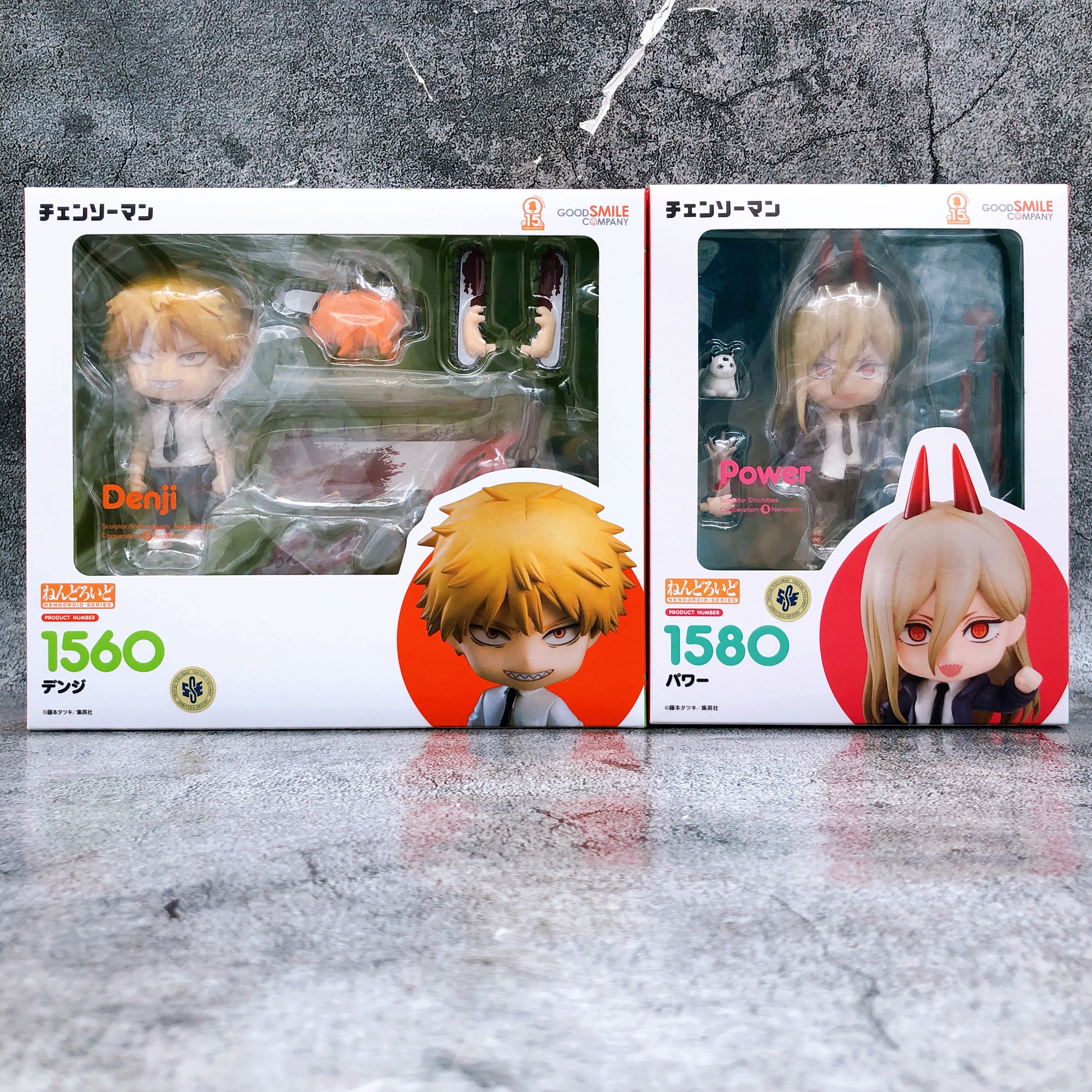 Chainsaw Man Denji & Power Nendoroid 1560 1580 Set Action Figure 15+ GSC Japan