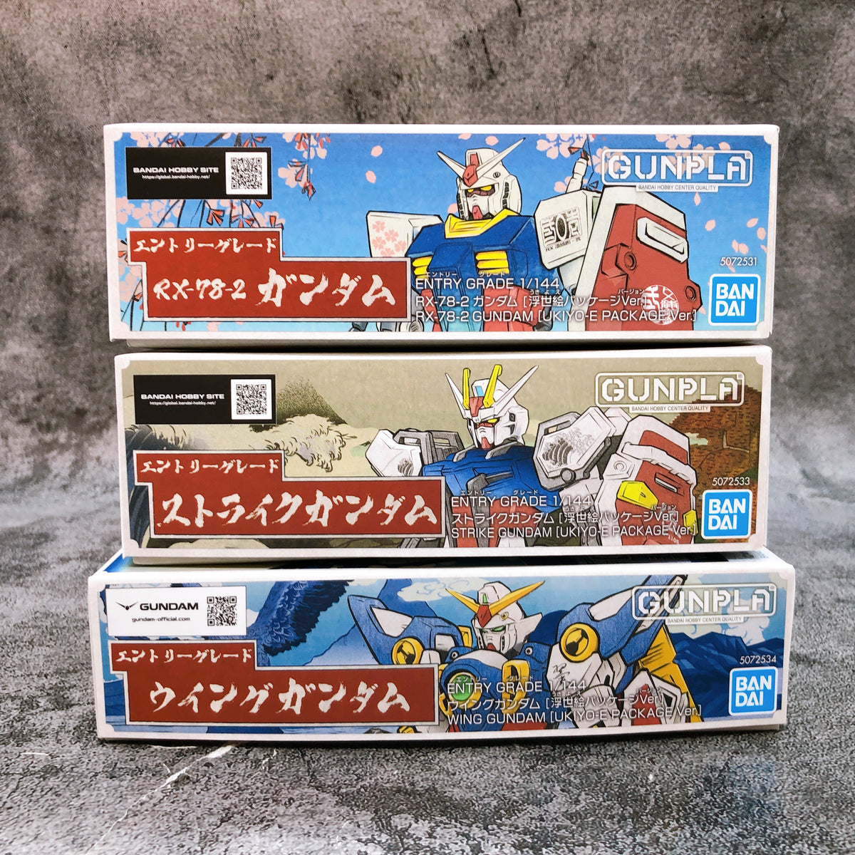 Entry Grade 1/144 Gundam Strike Gundam Wing Gundam UKIYO-E Ver Set of 3 Kit NEW
