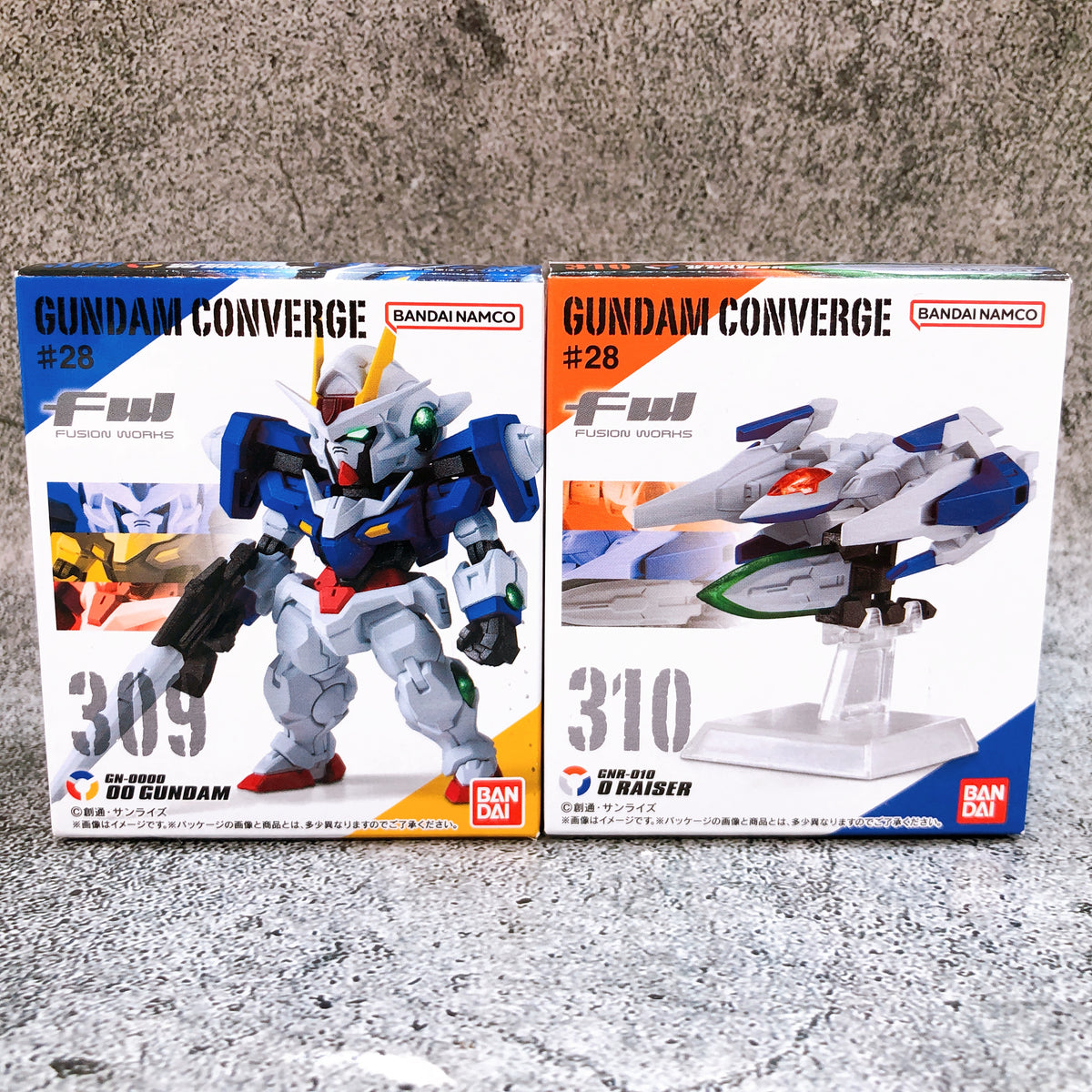 FW GUNDAM CONVERGE 00 Gundam & O Raiser Set Figure Bandai Japan AUTHENTIC 15+
