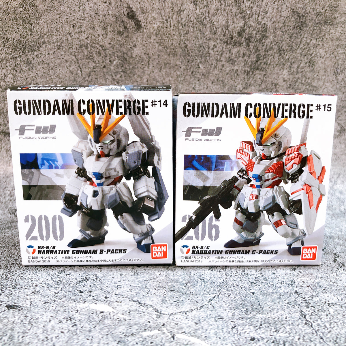 FW GUNDAM CONVERGE Narrative Gundam B-Packs & C-Packs Set Figure Bandai 15+