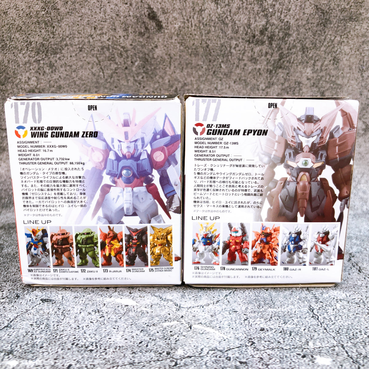 FW GUNDAM CONVERGE Wing Gundam Zero & Gundam Epyon Set Figure Bandai AUTHENTIC
