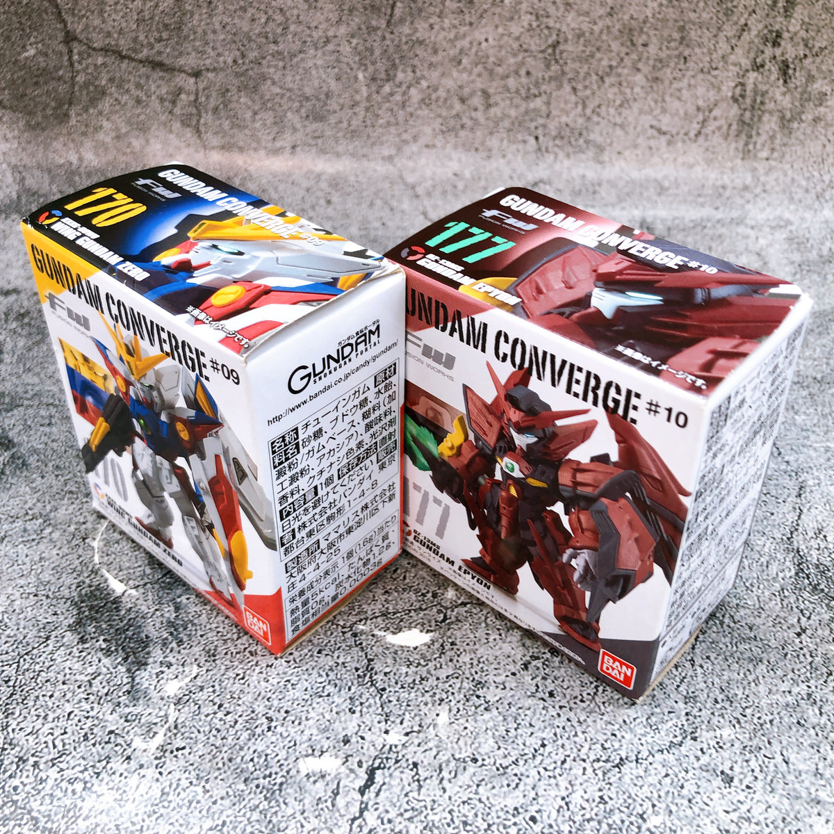 FW GUNDAM CONVERGE Wing Gundam Zero & Gundam Epyon Set Figure Bandai AUTHENTIC