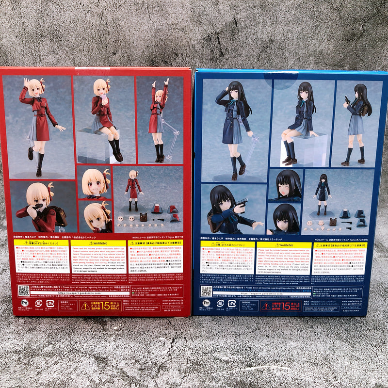 Lycoris Recoil Chisato & Takina Figma Set 615 & 616 Action Figure Set NEW