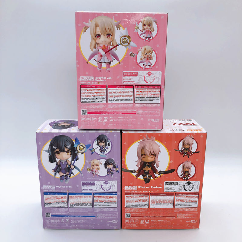 Fate Illyasviel & Chloe Von Einzbern & Miyu Edelfelt Nendoroid Figure SET NEW