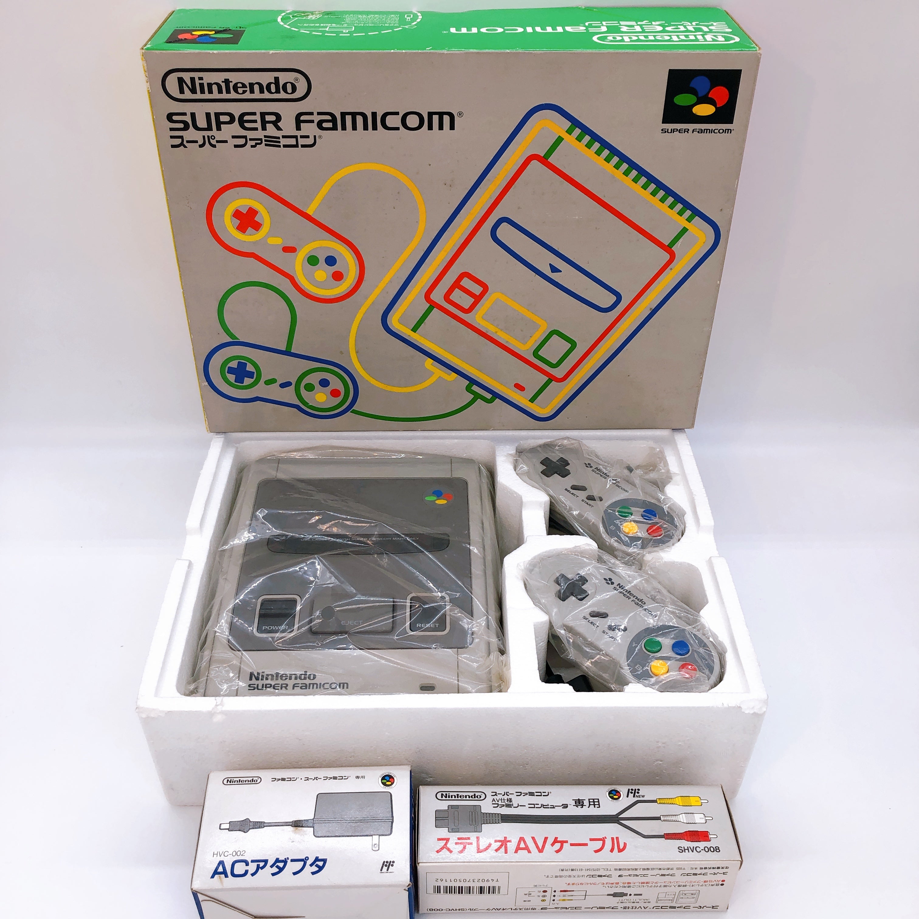 Nintendo Super Famicom SFC SHVC-001 Retro Game Console + AV Cable + AC Adapter