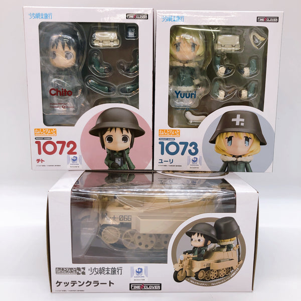 Girls' Last Tour Chito & Yuuri & Kettenkrad Nendoroid 1072 1073 Set 3 Figure NEW