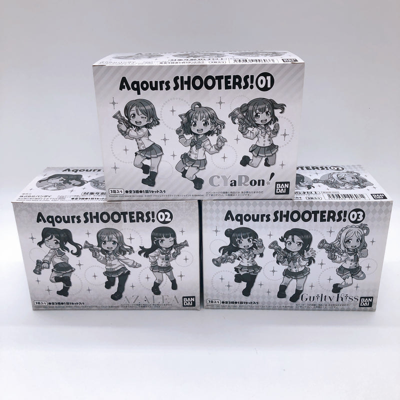 Aqours Shooters! Love Live Sunshine 01 & 02 & 03 SET of 3 Bandai Figure Kit NEW