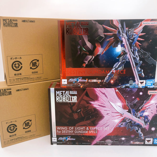 METAL ROBOT SPIRITS Destiny Gundam Spec II + Wings of Light & Effect Set Figure