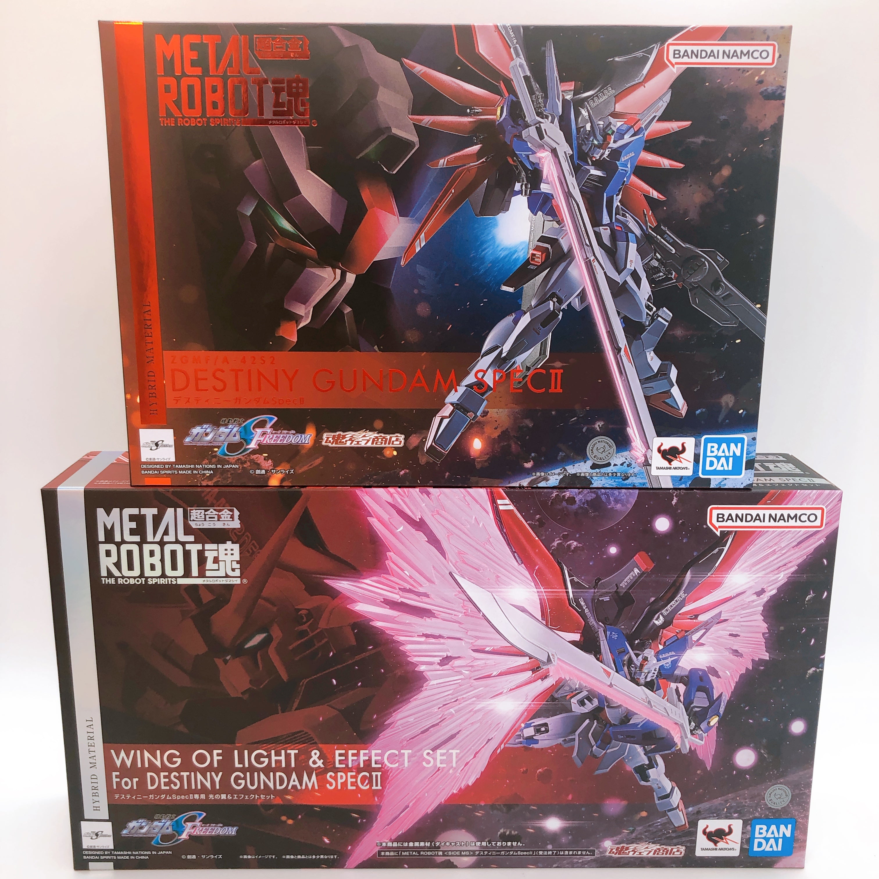 METAL ROBOT SPIRITS Destiny Gundam Spec II + Wings of Light & Effect Set Figure