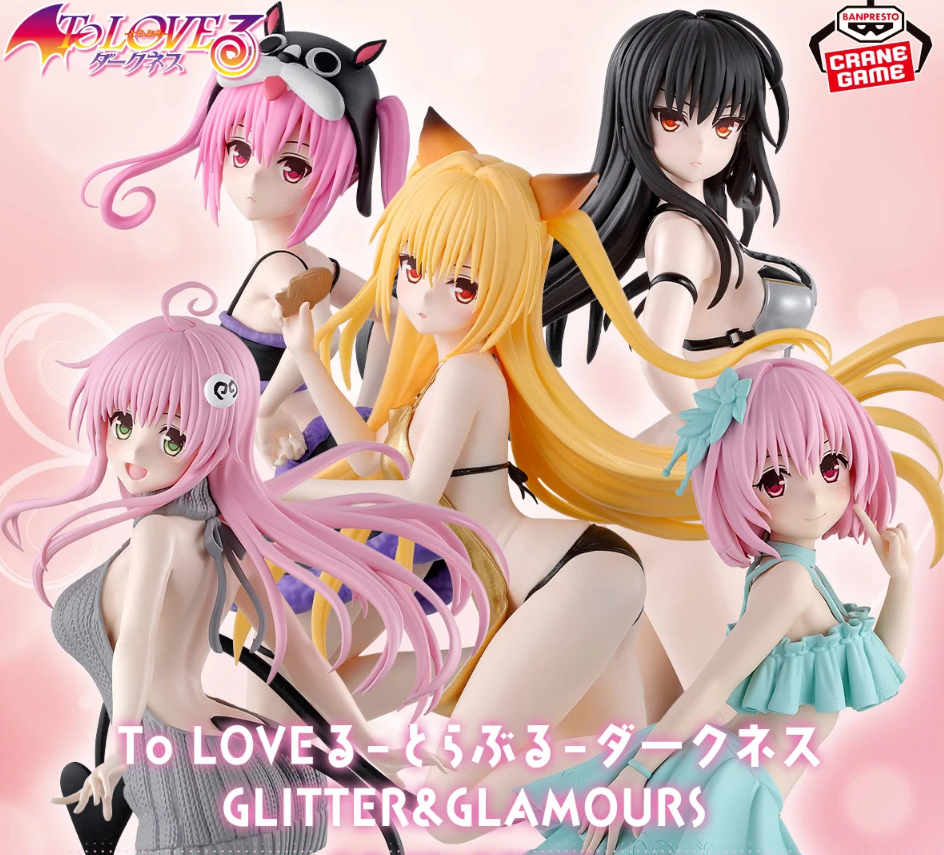 To Love Ru Darkness GLITTER & GLAMOURS Figure Set of 5 Lala Nana Momo Yui Yami