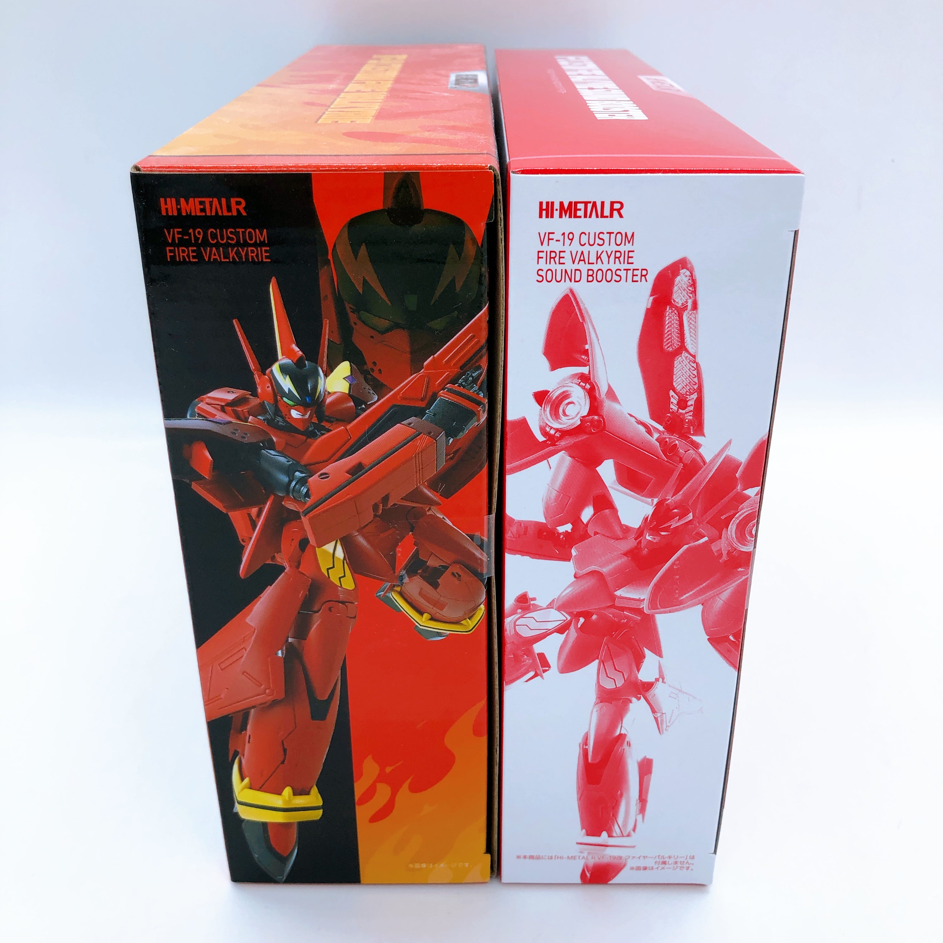 HI-METAL R VF-19 Custom Fire Valkyrie & Sound Booster Set Macross 7 Figure NEW