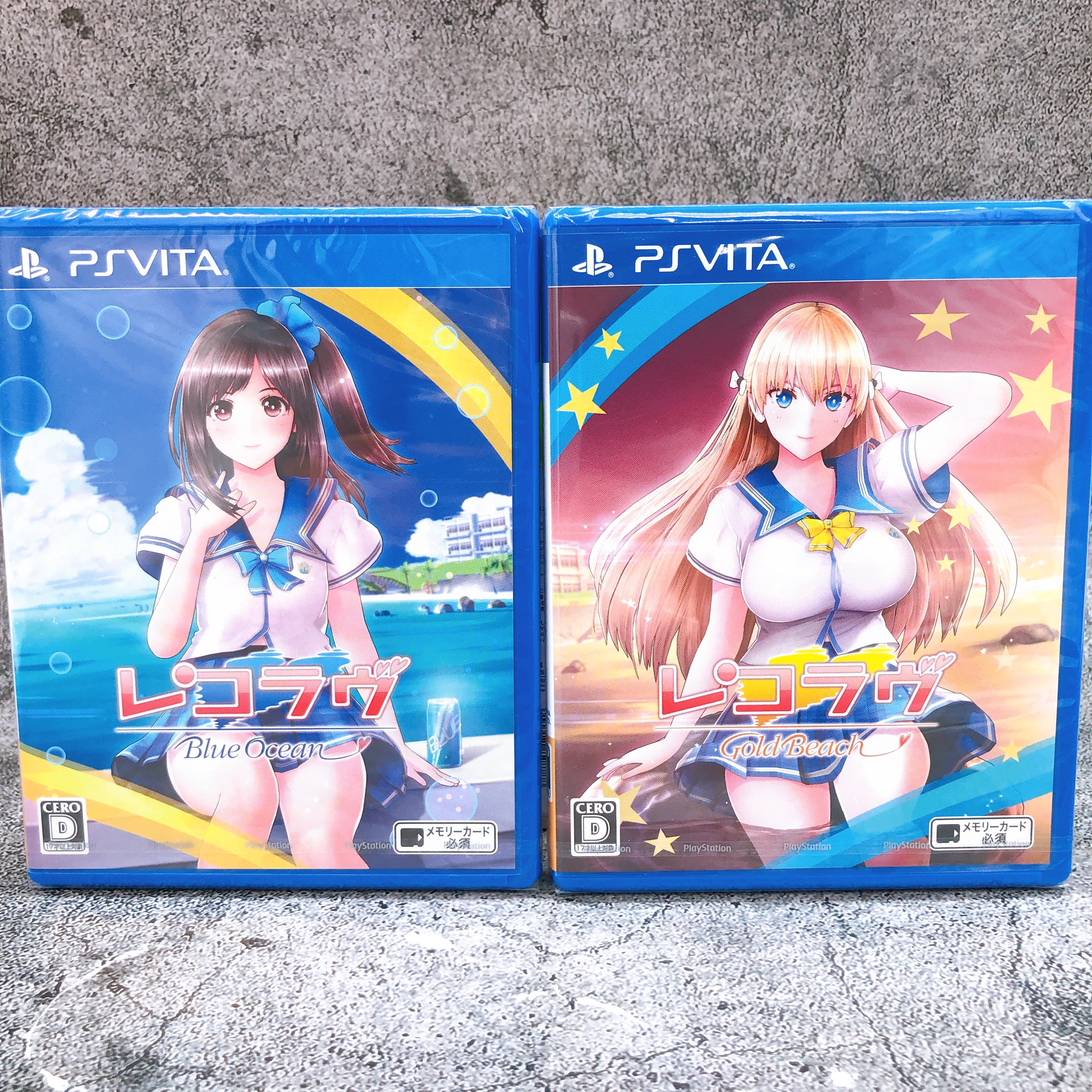 Playstation Vita Rekoravu Gold Beach & Blue Ocean PSV Kadokawa Japan Sealed New