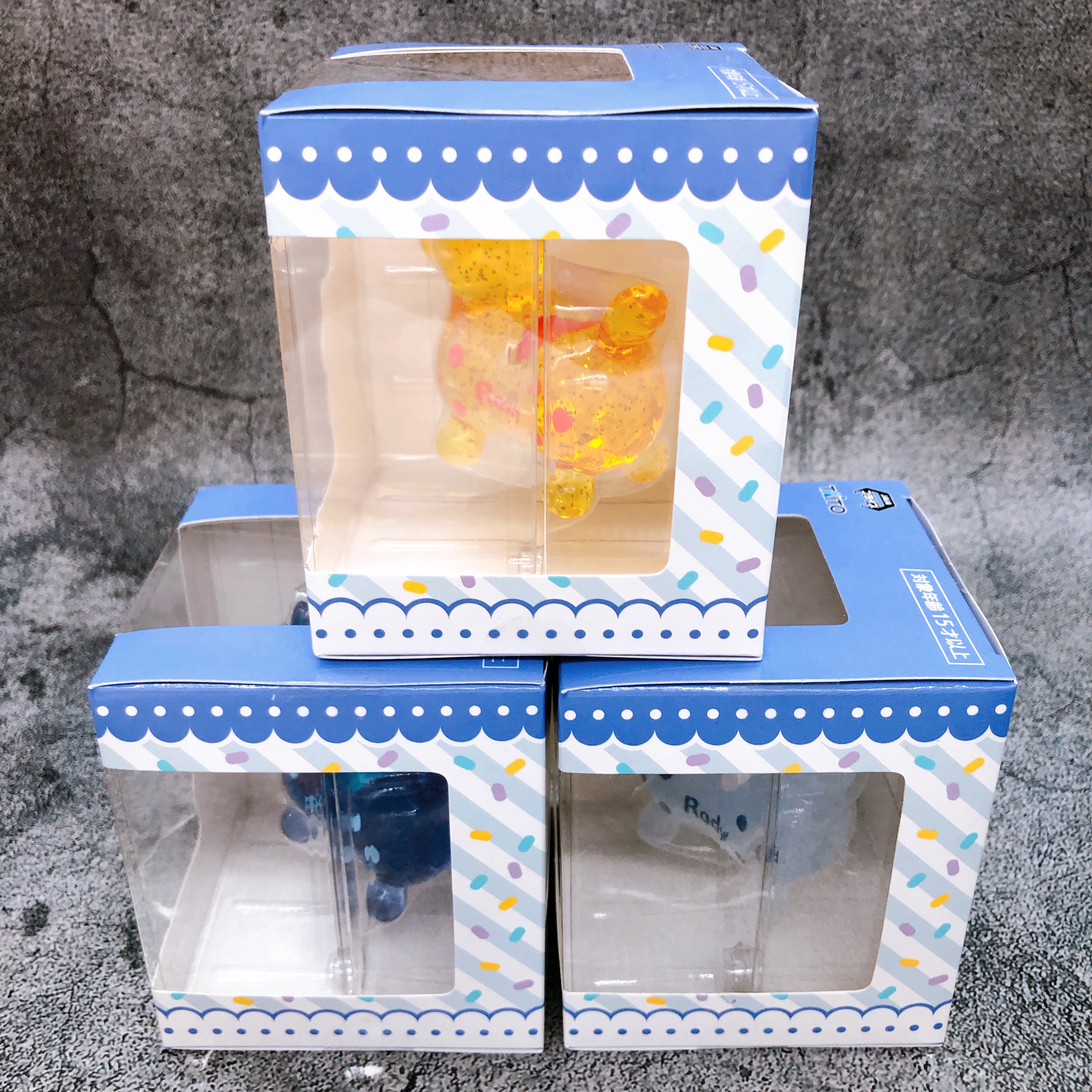 Rody Gymnic Winter Color Complete Set of 3 Acrylic Figure Taito NEW