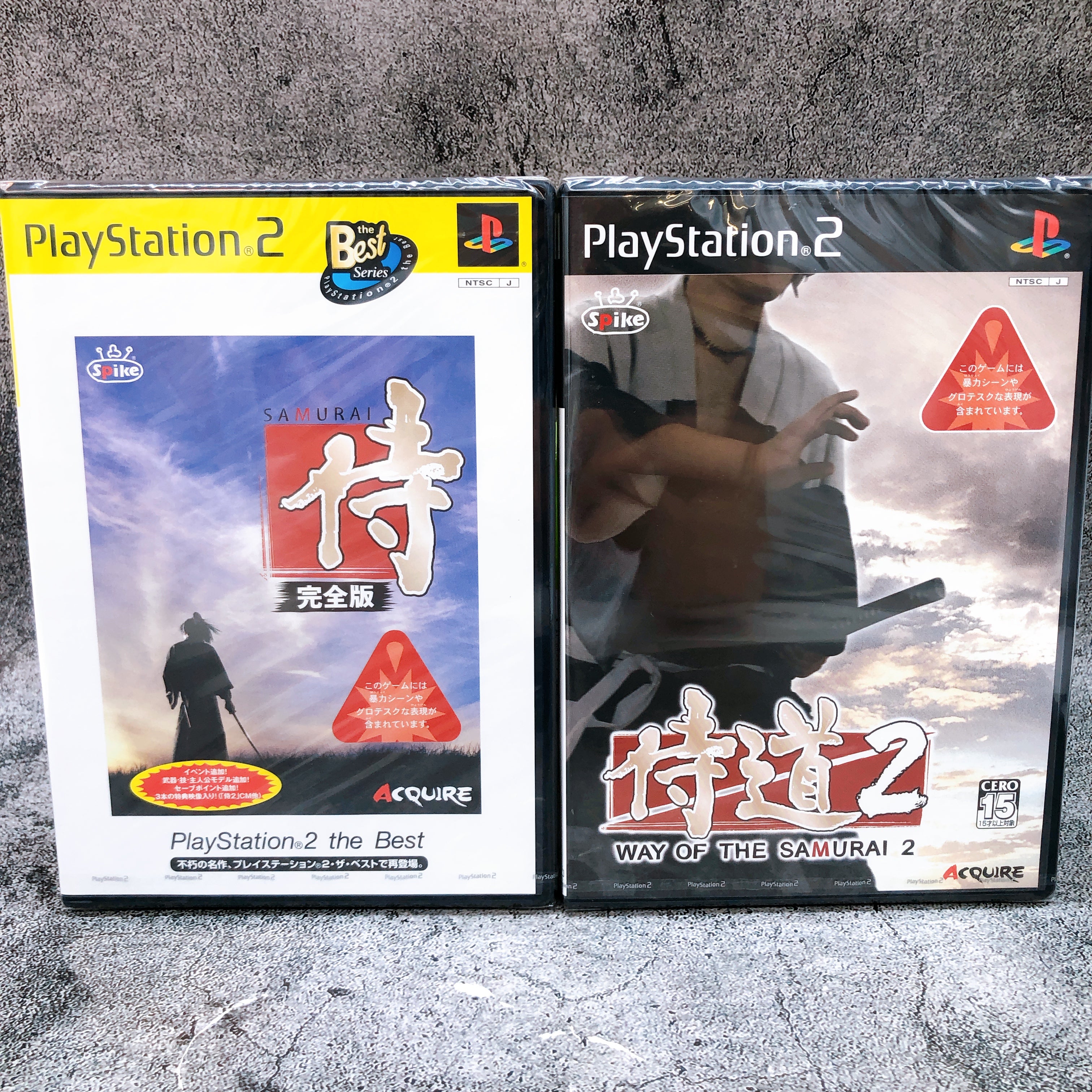 Playstation 2 Samurai Kanzenban & Way Of The Samurai 2 SET PS2 Game Sealed New