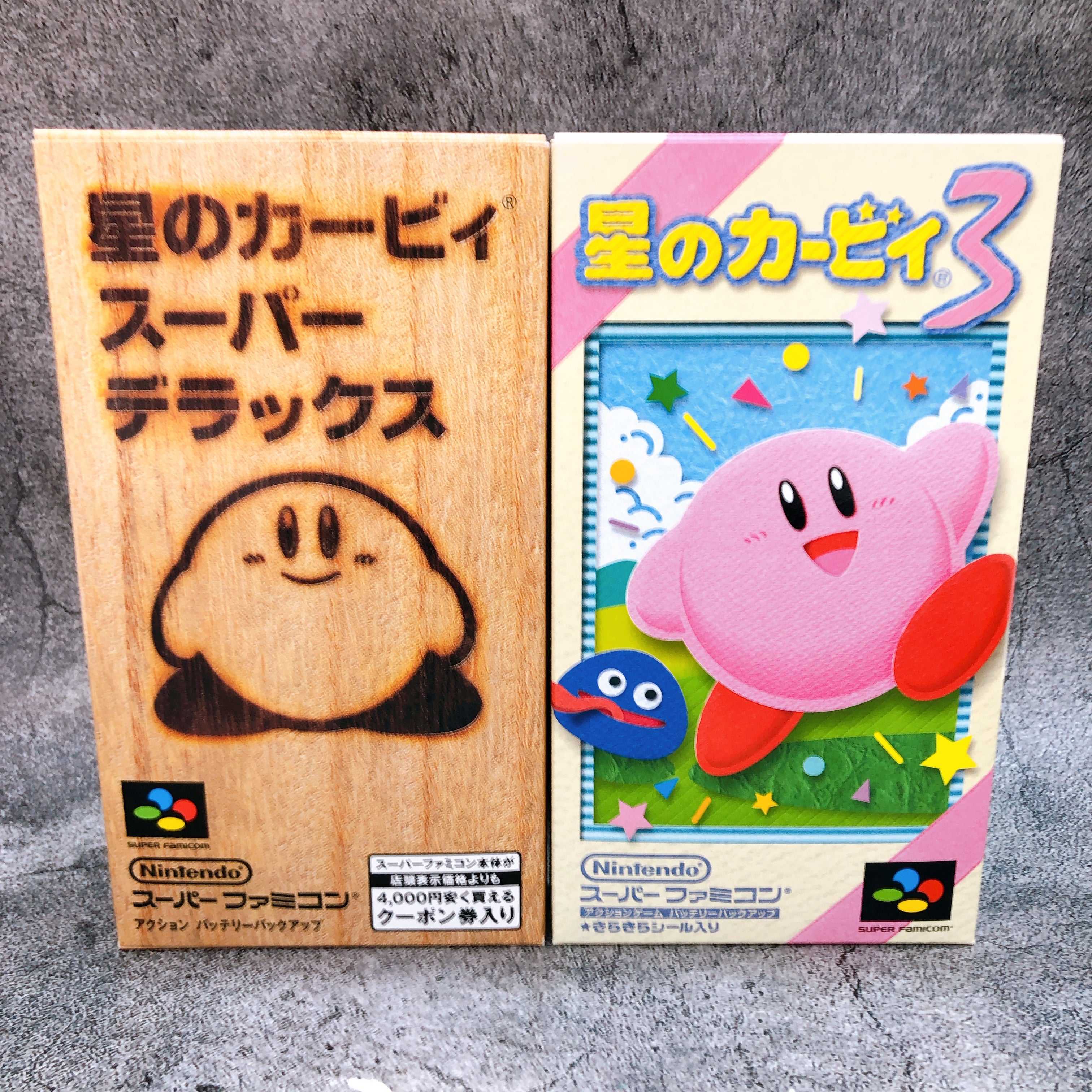 Nintendo Super Famicom Kirby 3 & Super Deluxe SET Japan SNES SFC Game in Stock