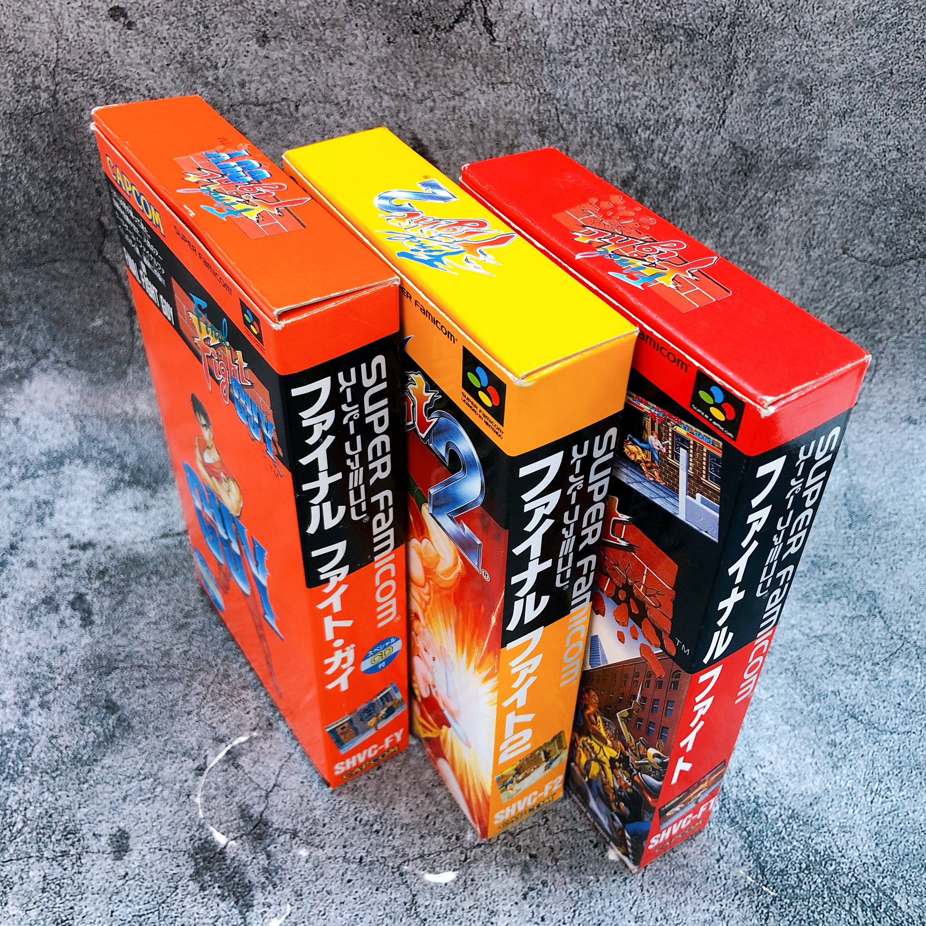 Nintendo Super Famicom Final Fight 1 & 2 & Guy with CD SET Japan SNES SFC Game