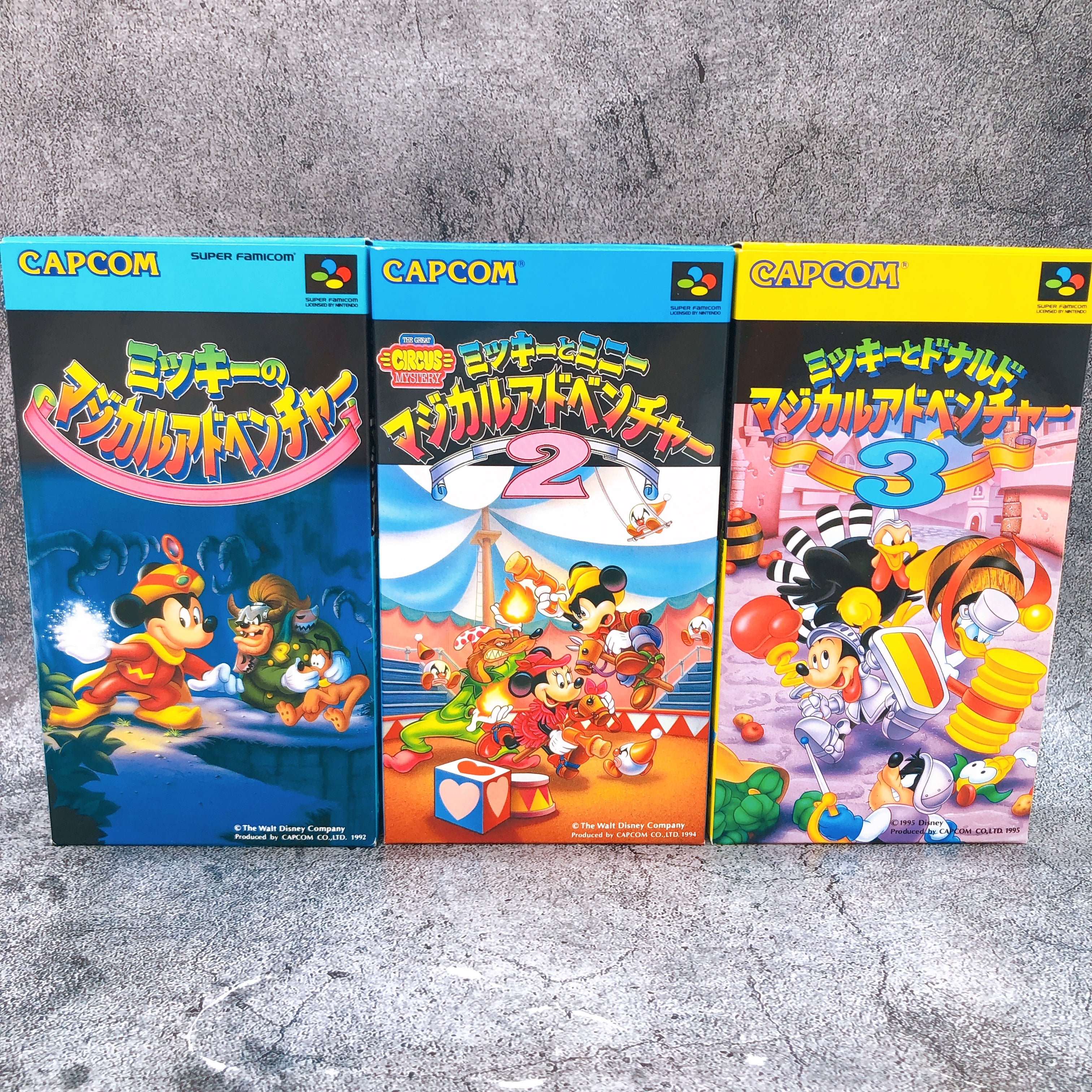 Nintendo Super Famicom Mickey Magical Adventure 1 & 2 & 3 SET Japan SNES Game