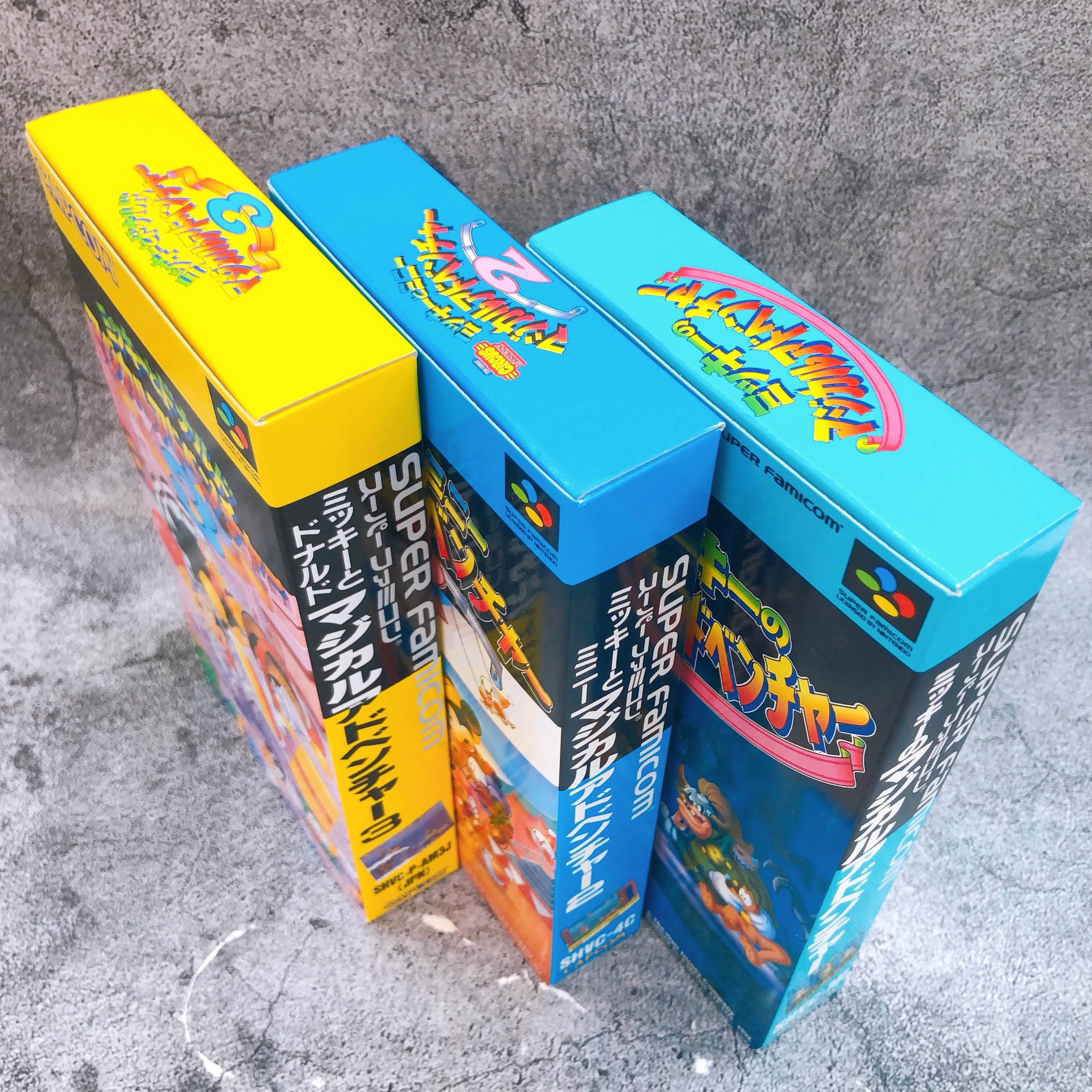 Nintendo Super Famicom Mickey Magical Adventure 1 & 2 & 3 SET Japan SNES Game