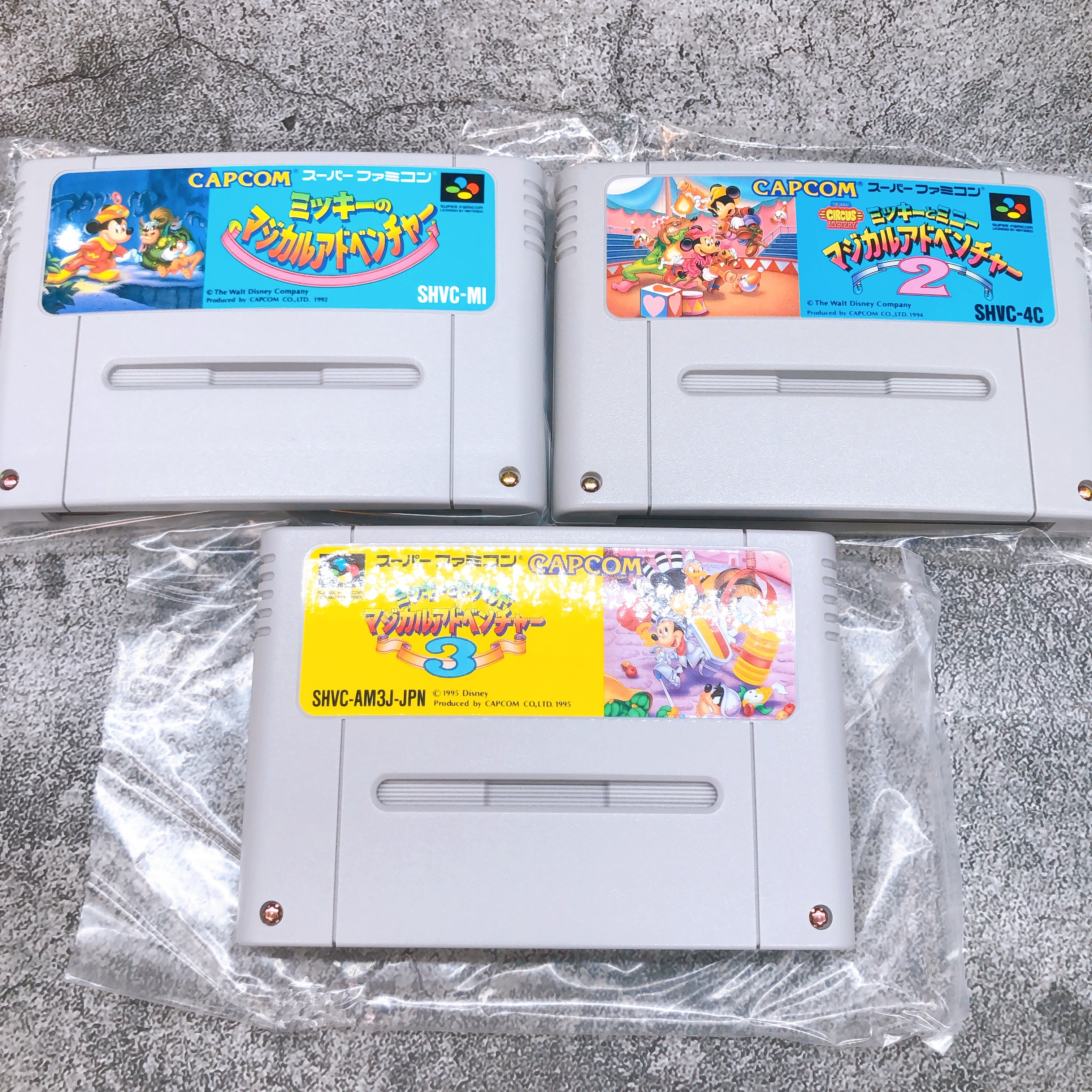 Nintendo Super Famicom Mickey Magical Adventure 1 & 2 & 3 SET Japan SNES Game