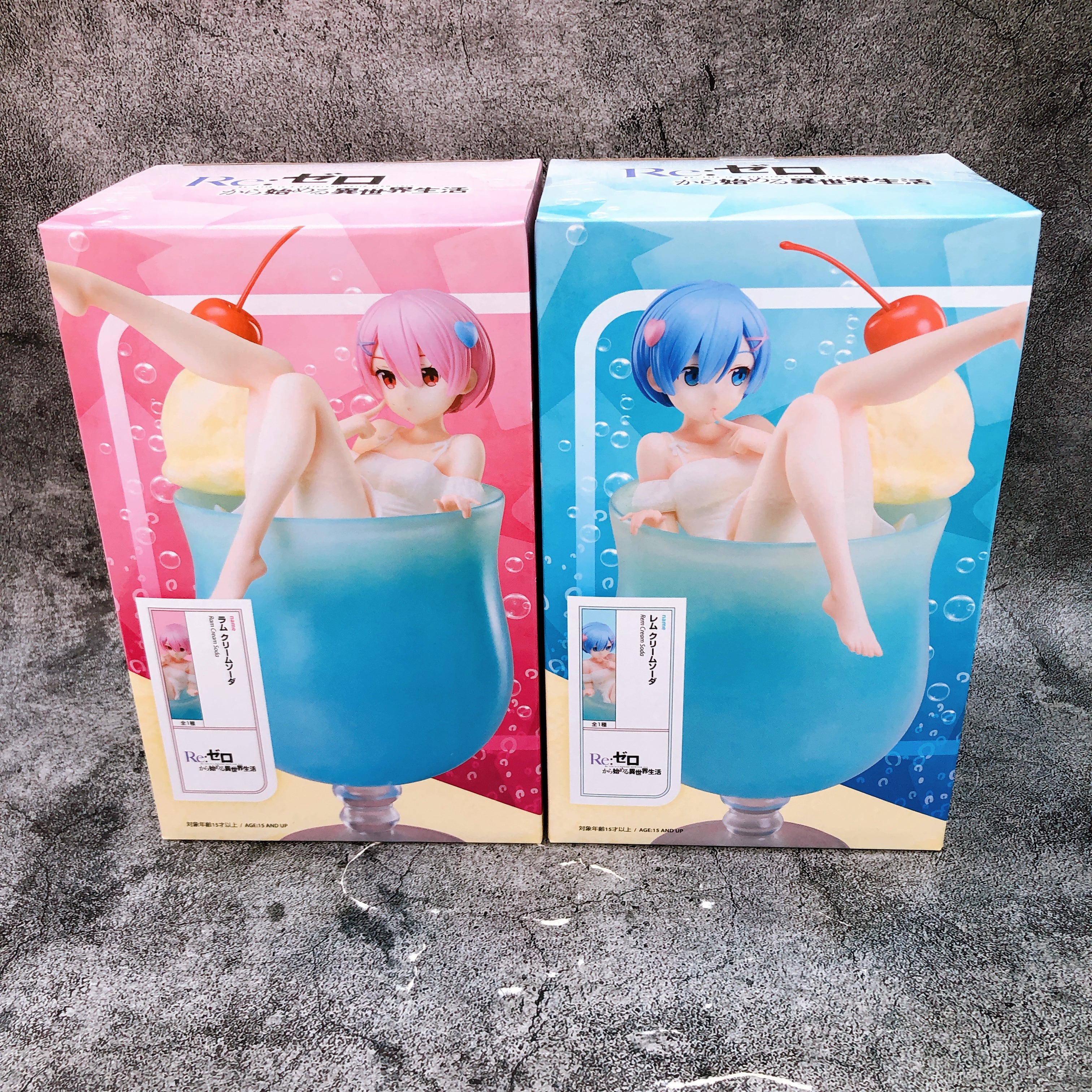 Re:Zero Rem & Ram Cream Soda Figure Japan Sealed FASTSHIP NEW