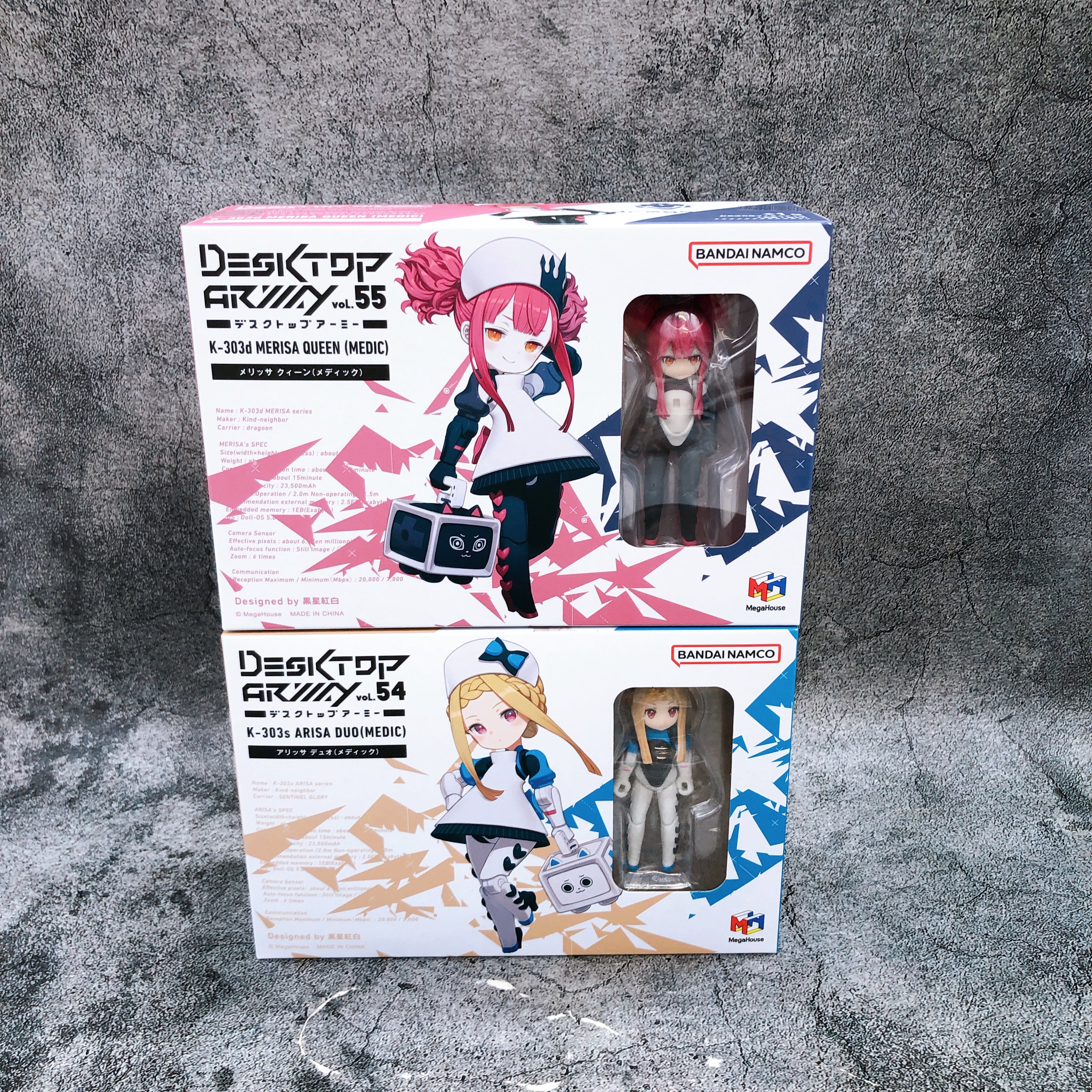 Desktop Army K-303d K-303s Arisa Duo & Merisa Queen Action Figure SET MegaHouse