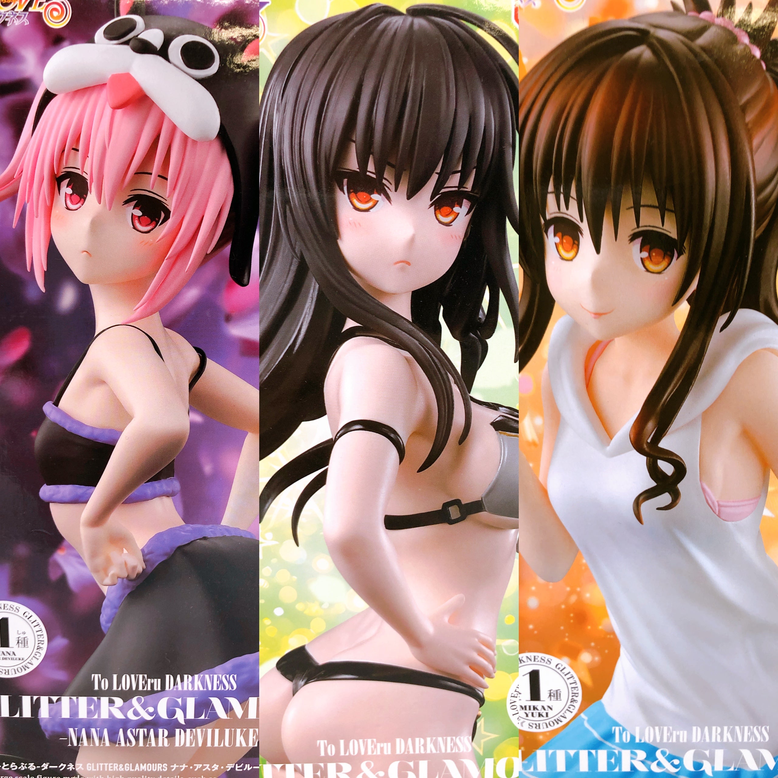 To Love Ru GLITTER & GLAMOURS Figure Set of 6 Lala Nana Momo Yui Yami Mikan