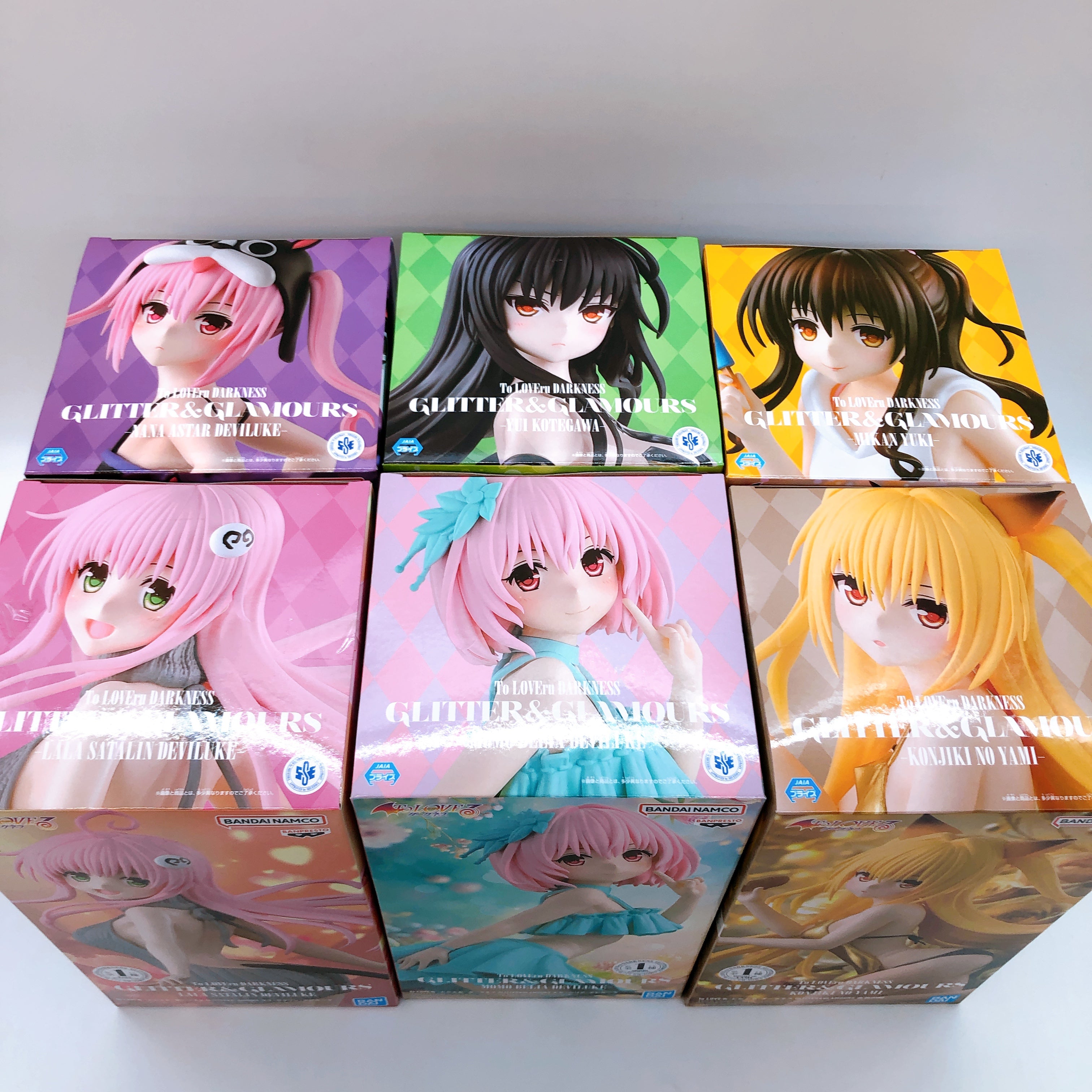 To Love Ru GLITTER & GLAMOURS Figure Set of 6 Lala Nana Momo Yui Yami Mikan