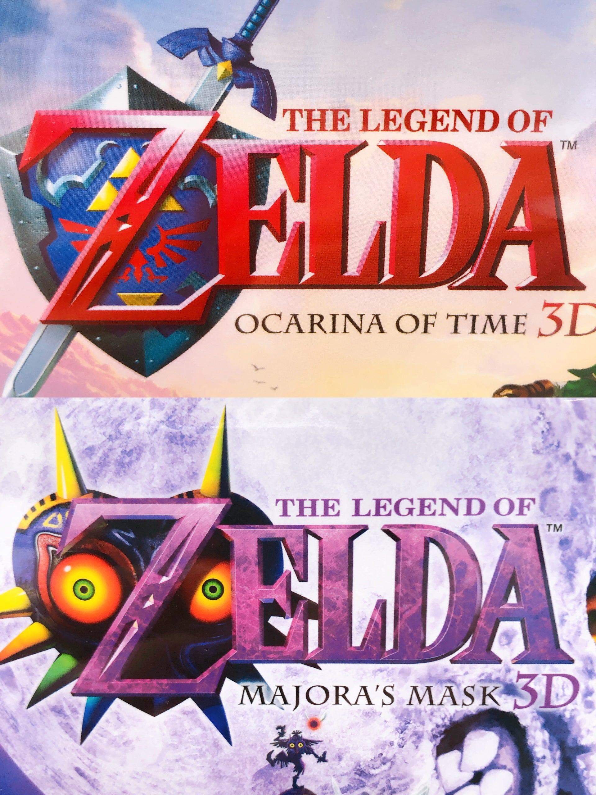 Nintendo 3DS Legend of Zelda Ocarina of Time & Majora's Mask 3D SET Sealed New