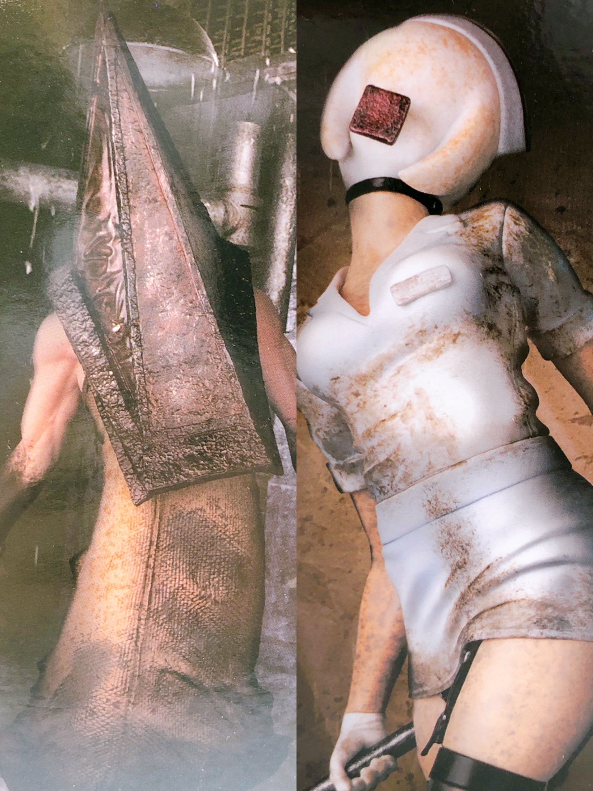 Silent Hill 2 Red Pyramid Thing & Bubble Head Nurse Figure SET Konami Japan