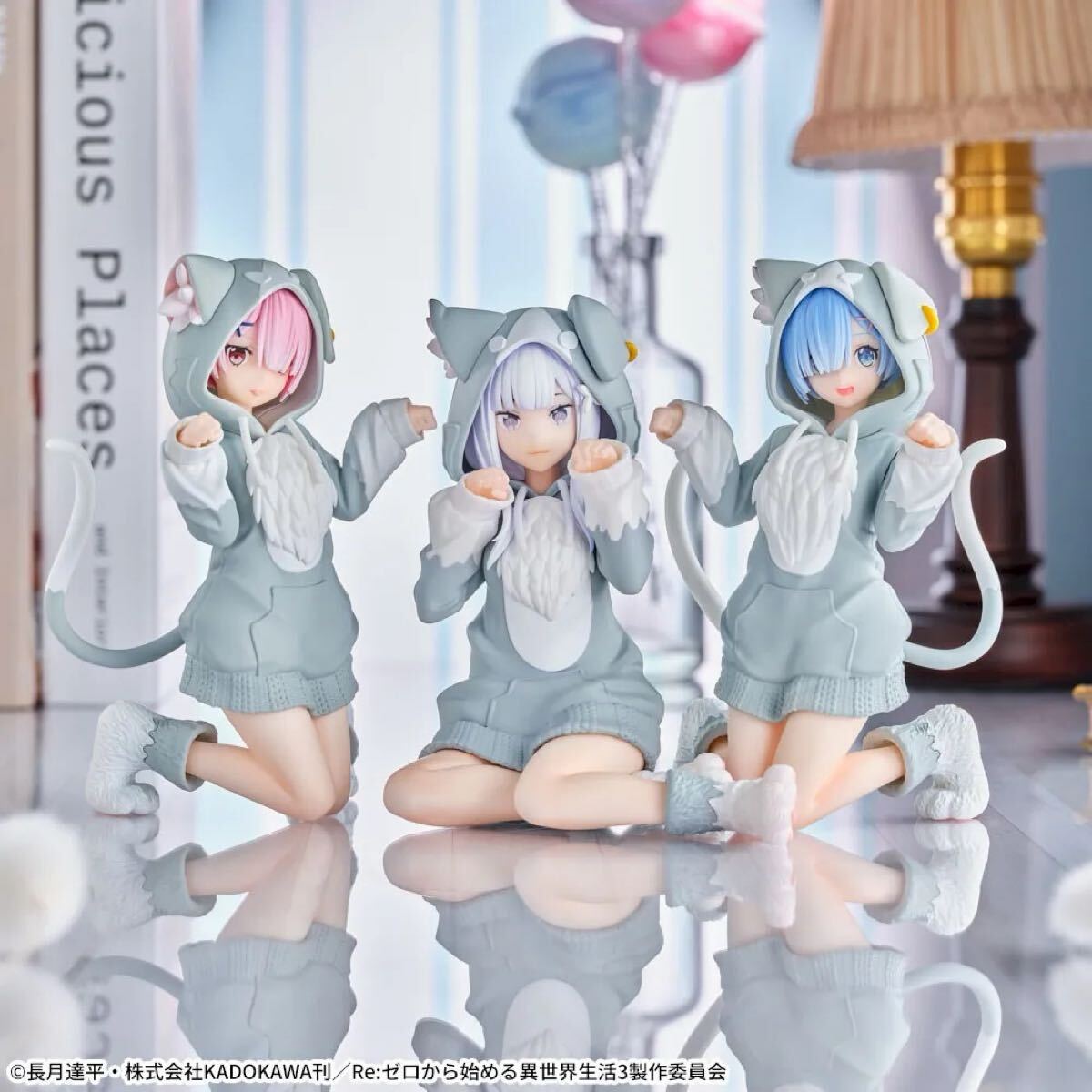 Re:Zero MofuMofu Pack Yumemirize Figure SET of 3 Emilia Rem Ram SEGA Japan Anime