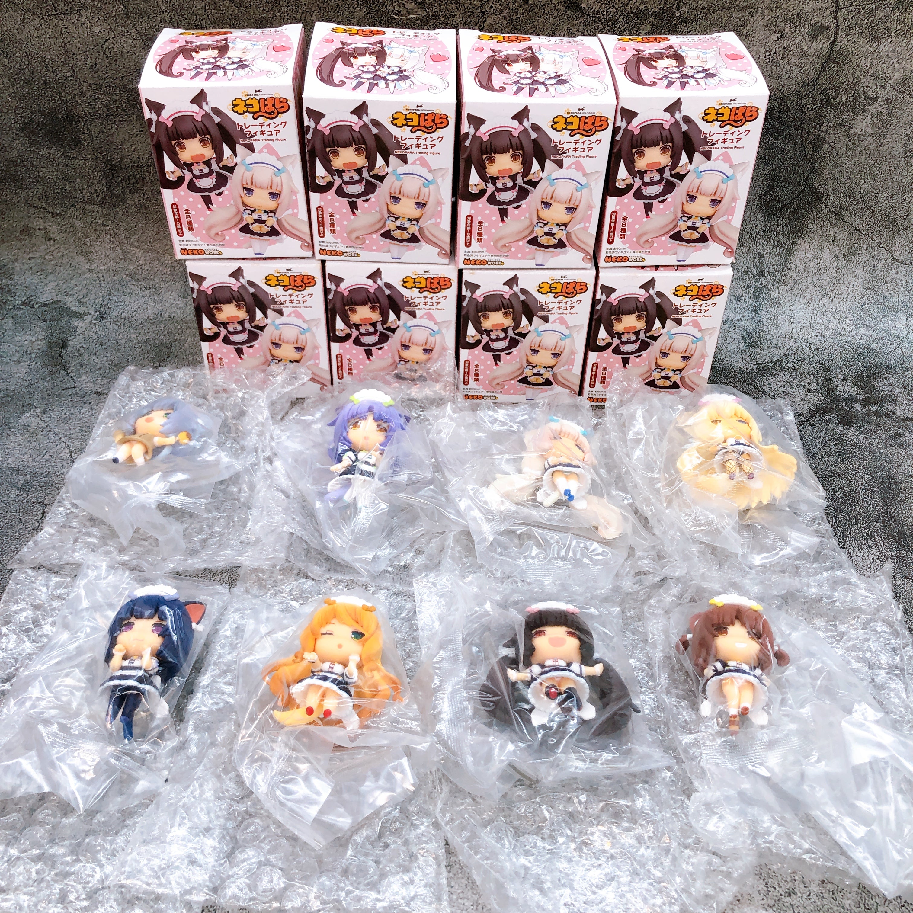 Nekopara Trading Figure Complete Set 8 Characters NEKO WORKs Japan AUTHENTIC
