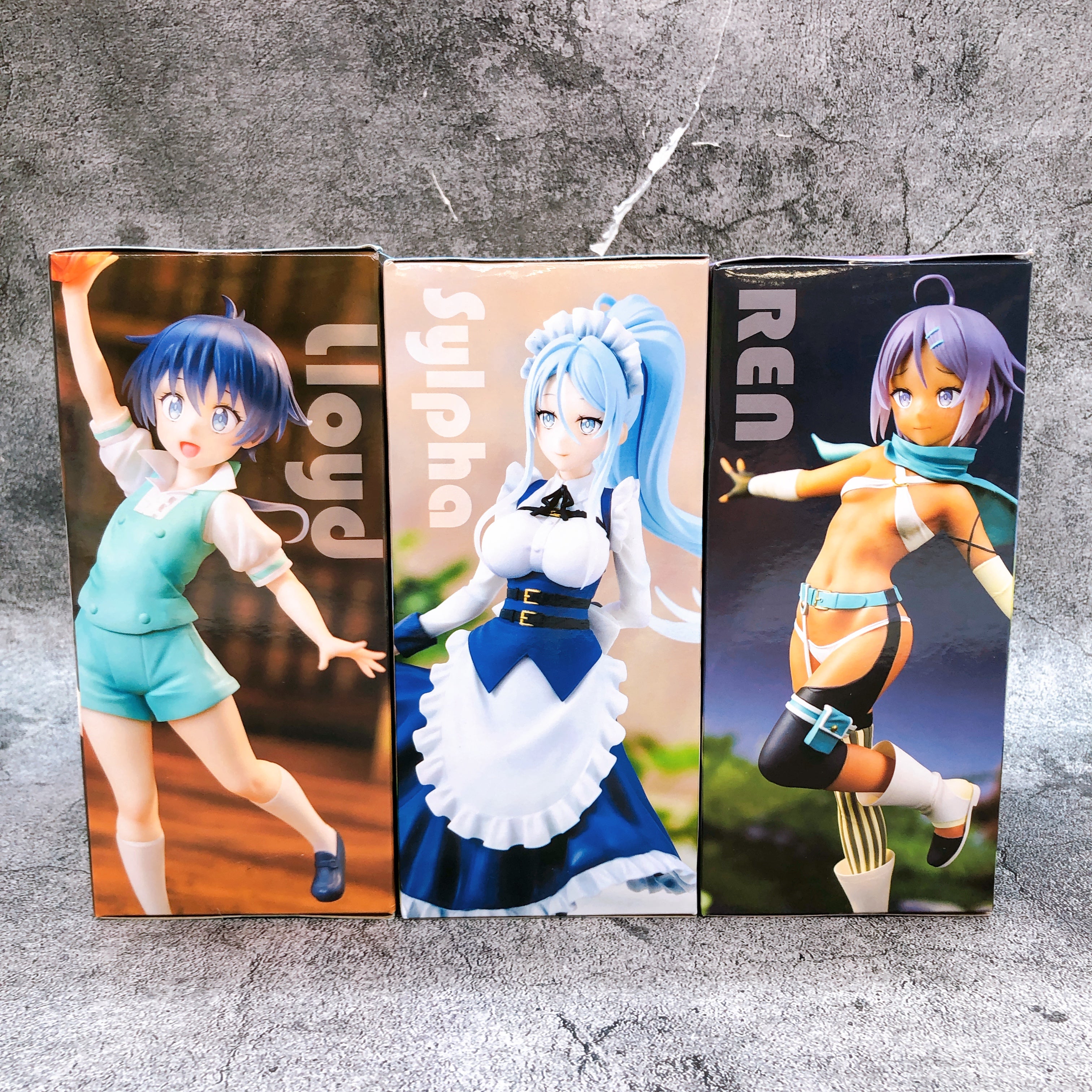 Reincarnated as 7th Prince Vivit Figure Sylpha & Lloyd & Llenn SET of 3 Sealed