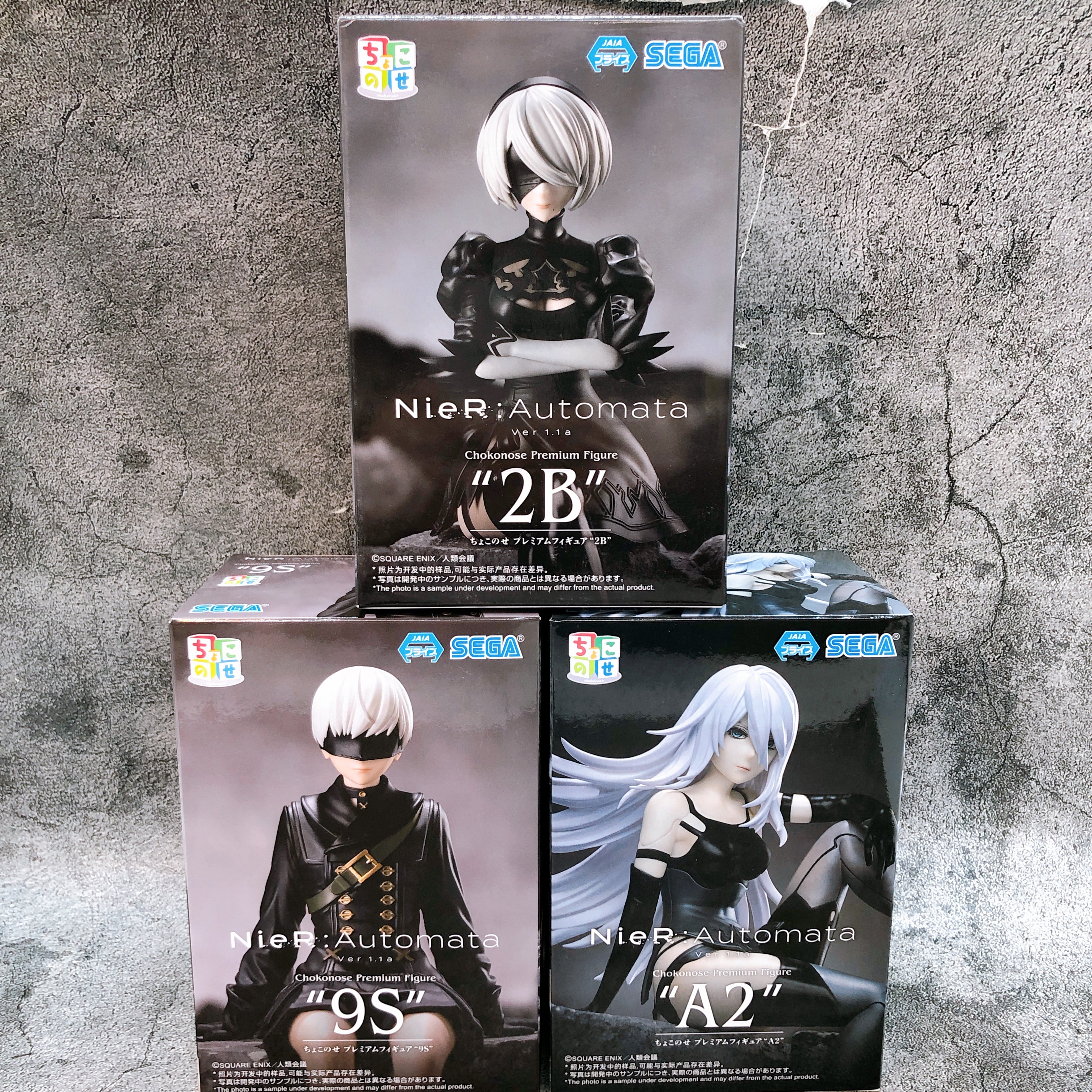 NieR:Automata Ver1.1a 2B & 9S & A2 Chokonose Premium Figure Set SEGA Prize NEW