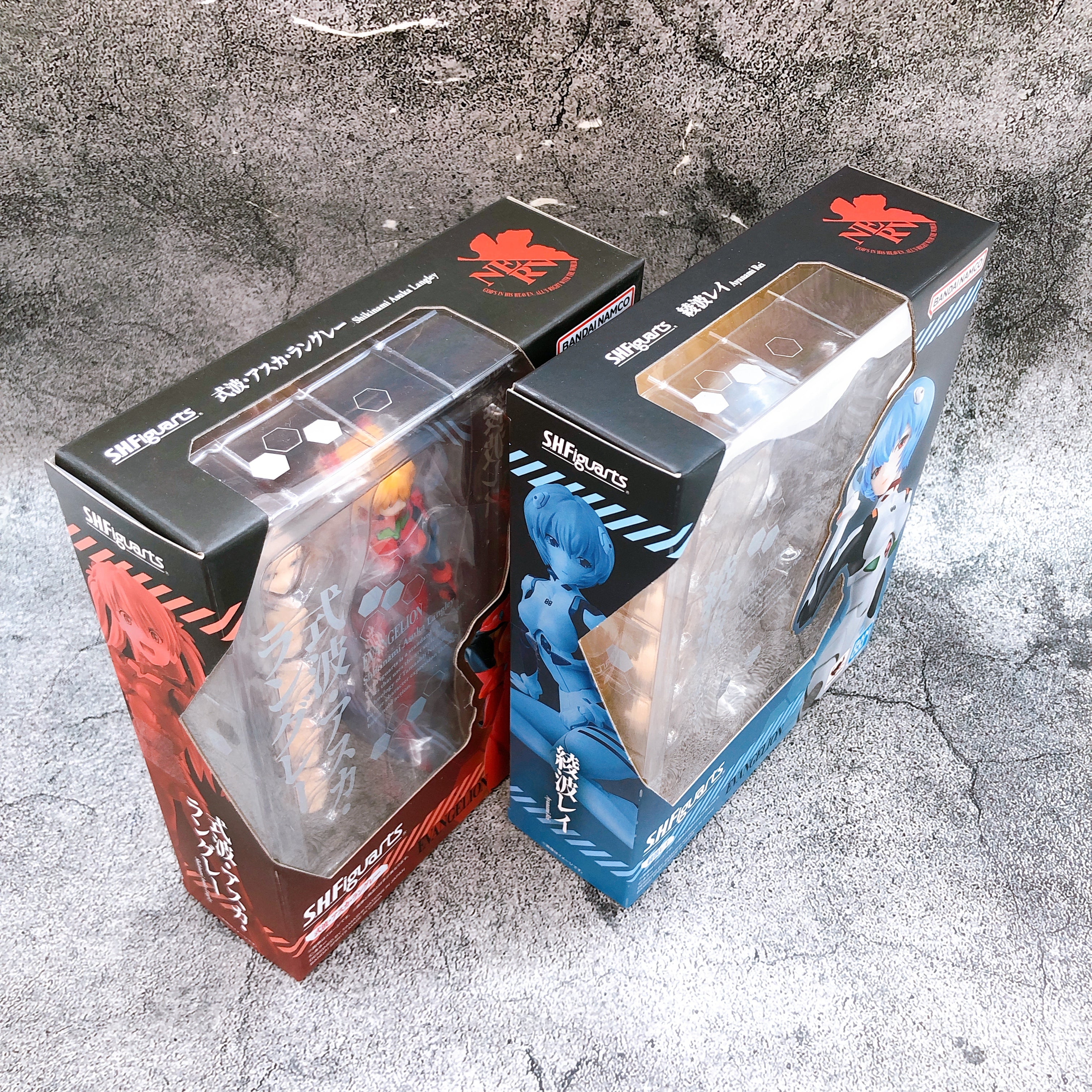 S.H.Figuarts Evangelion Shikinami Asuka Langley & Rei Ayanami Figure Bandai NEW