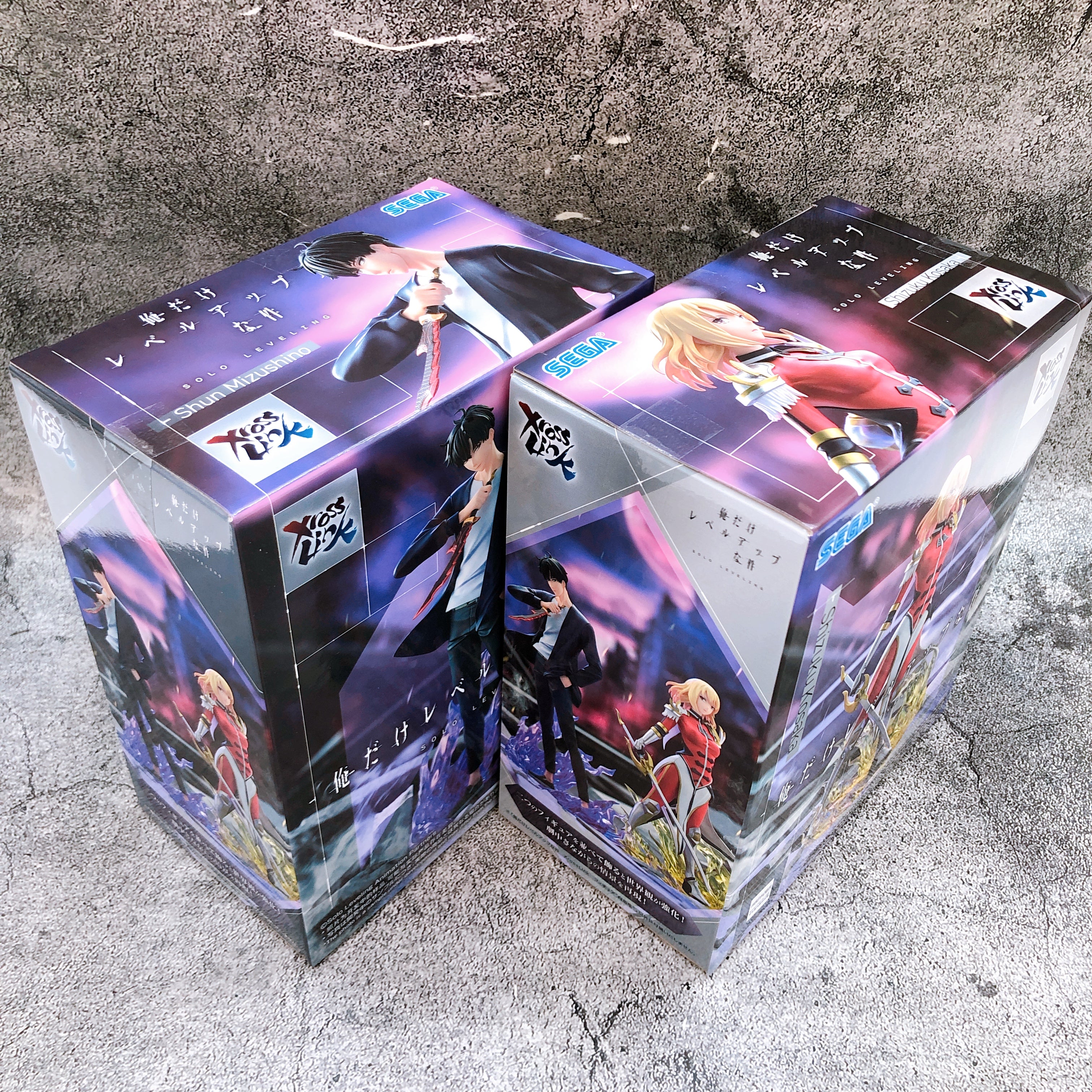 Solo Leveling XrossLink Shizuku Kousaka & Shun Mizushino SEGA Prize Figure SET