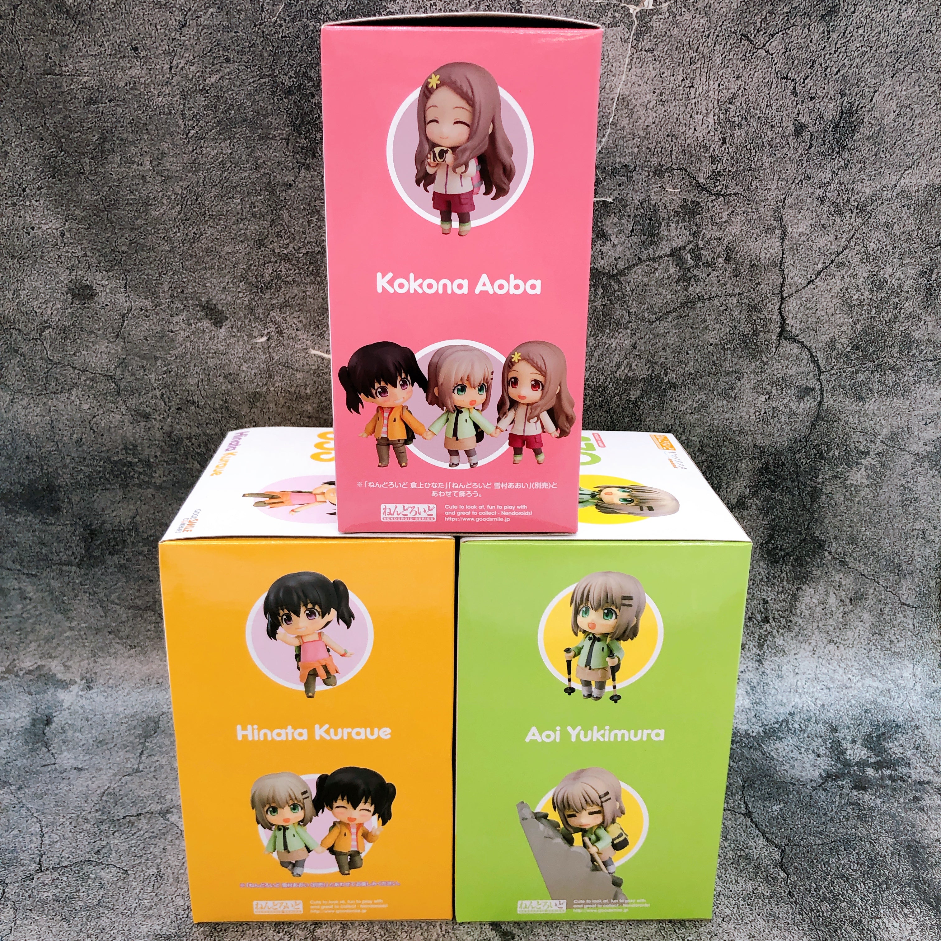 Yama no Susume Nendoroid SET of 3 Aoi Hinata Kokona Action Figure 470 853 1397