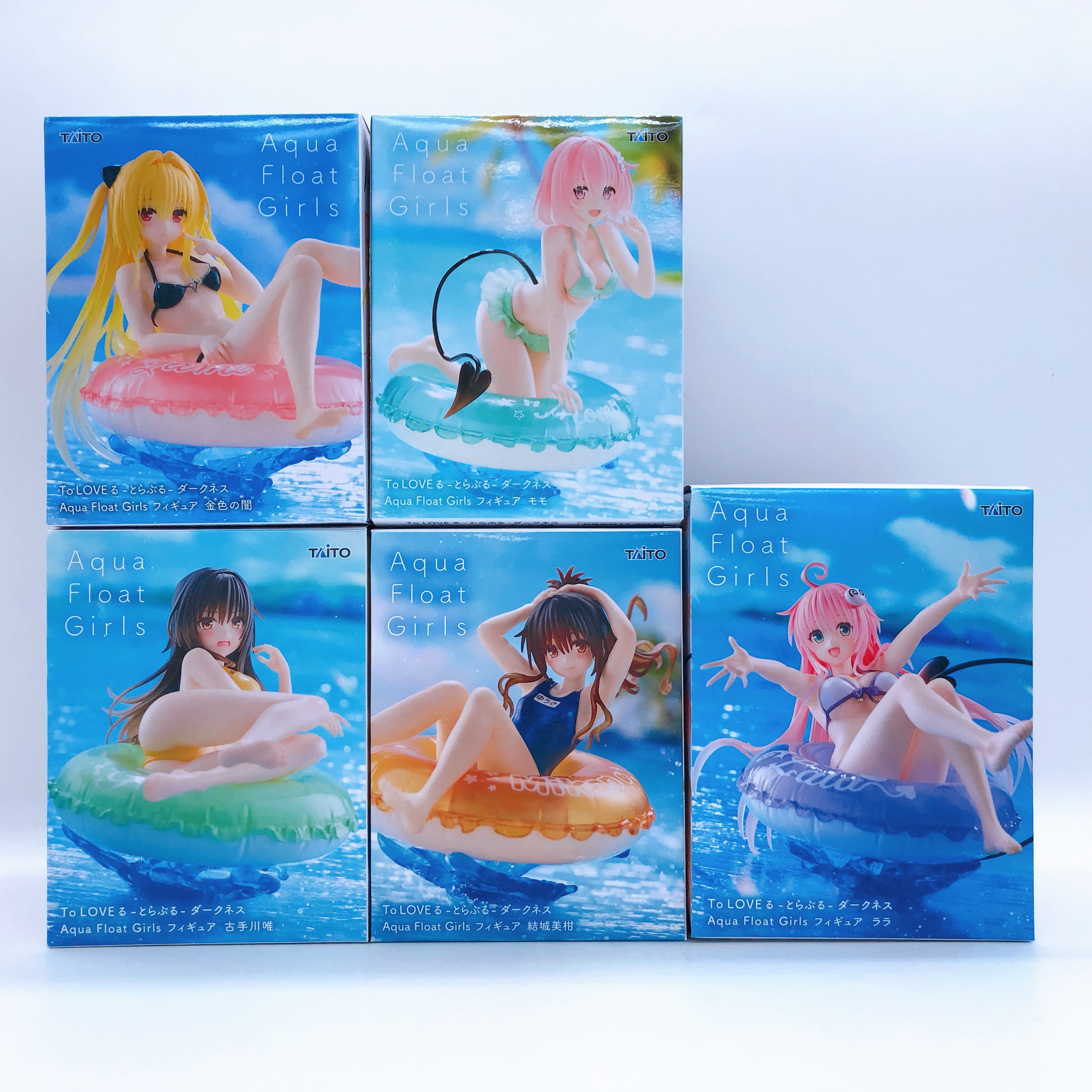To Love Ru Aqua Float Girls Figure SET 5pcs Lala Momo Yui Mikan Darkness 15+