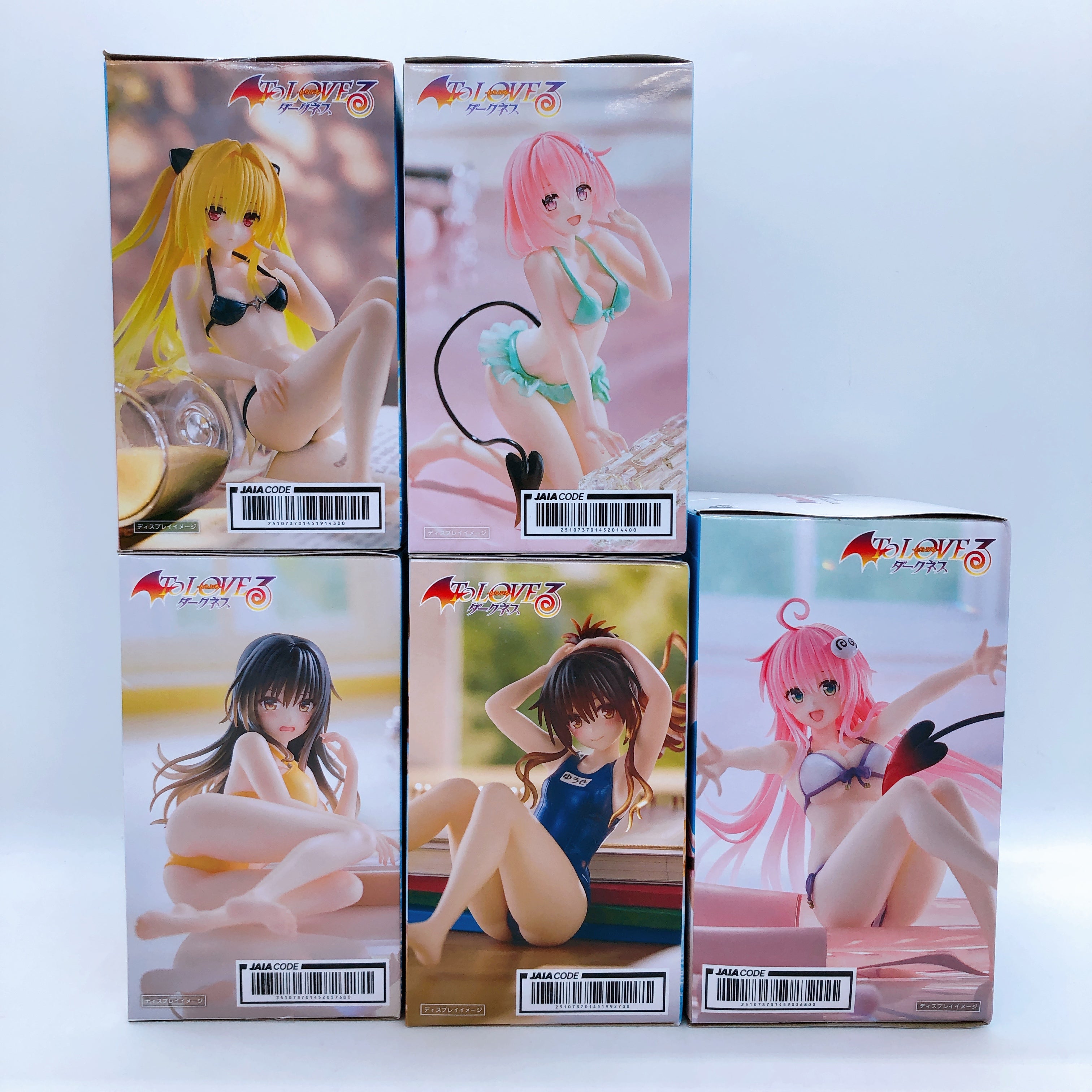To Love Ru Aqua Float Girls Figure SET 5pcs Lala Momo Yui Mikan Darkness 15+