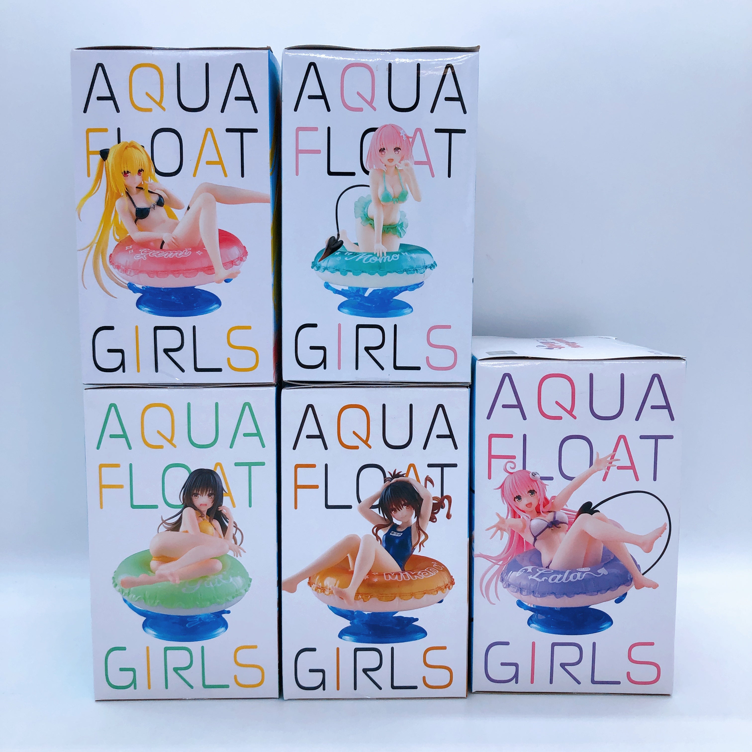 To Love Ru Aqua Float Girls Figure SET 5pcs Lala Momo Yui Mikan Darkness 15+
