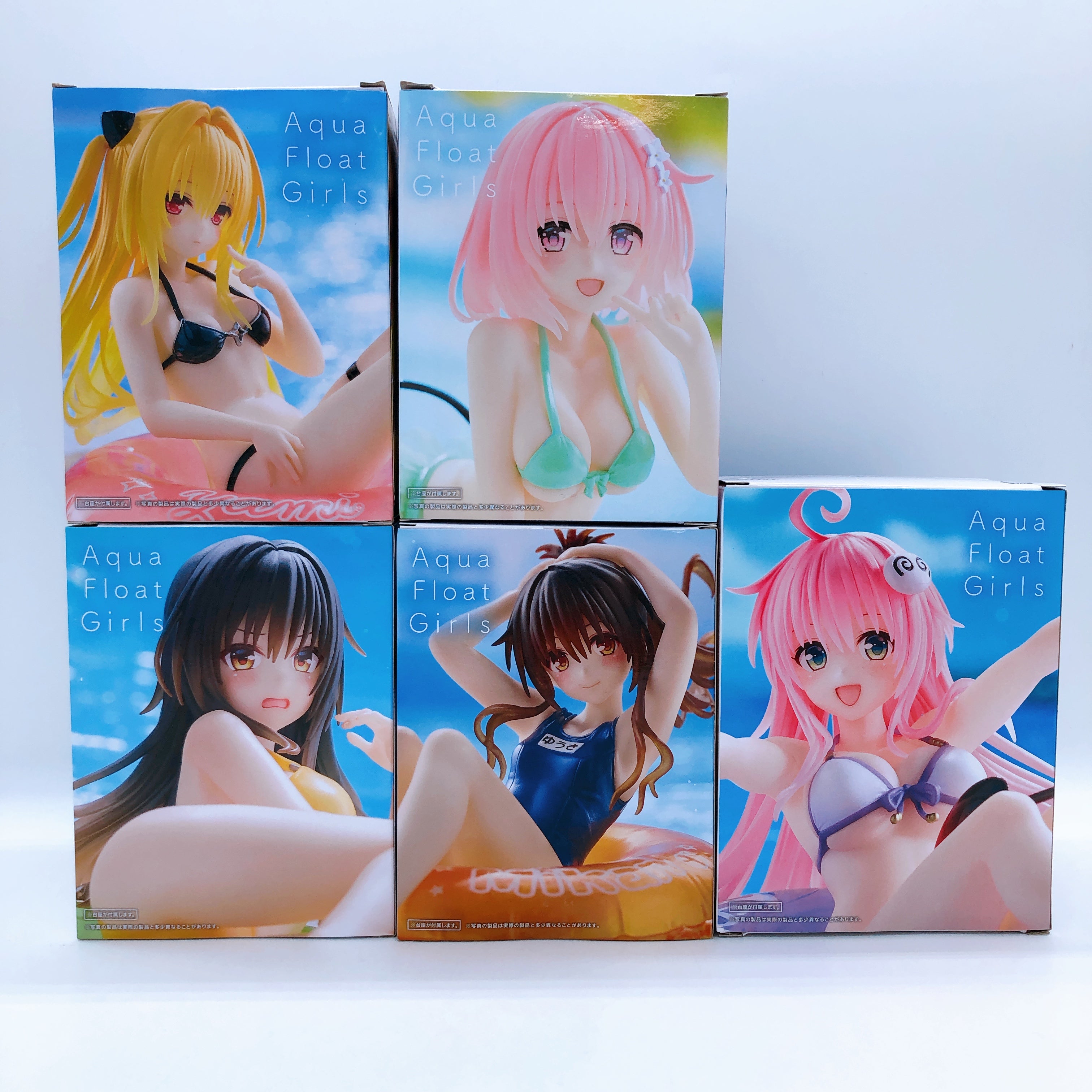 To Love Ru Aqua Float Girls Figure SET 5pcs Lala Momo Yui Mikan Darkness 15+