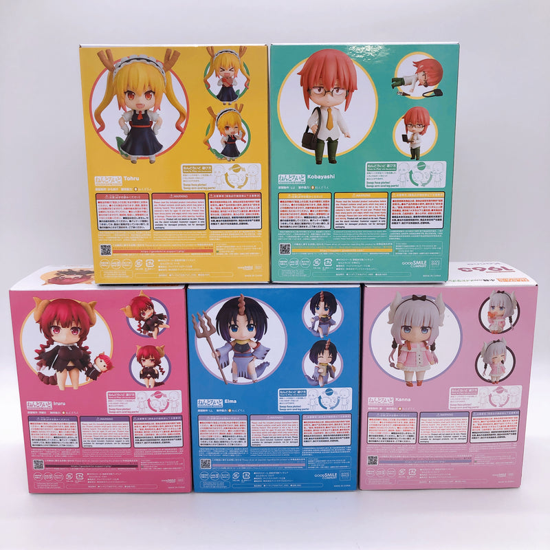 (Set of 5) Miss Kobayashi's Dragon Maid Nendoroid Tohru Kanna Iruru Elma NEW