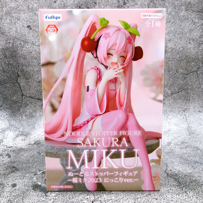 Hatsune Miku Sakura Miku 2023 Smile ver. Noodle Stopper Figure [FuRyu]