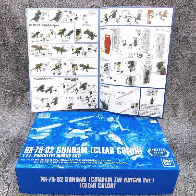 HG 1/144 RX-78-02 Gundam (GUNDAM THE ORIGIN) [Clear Color] <Limited Item>