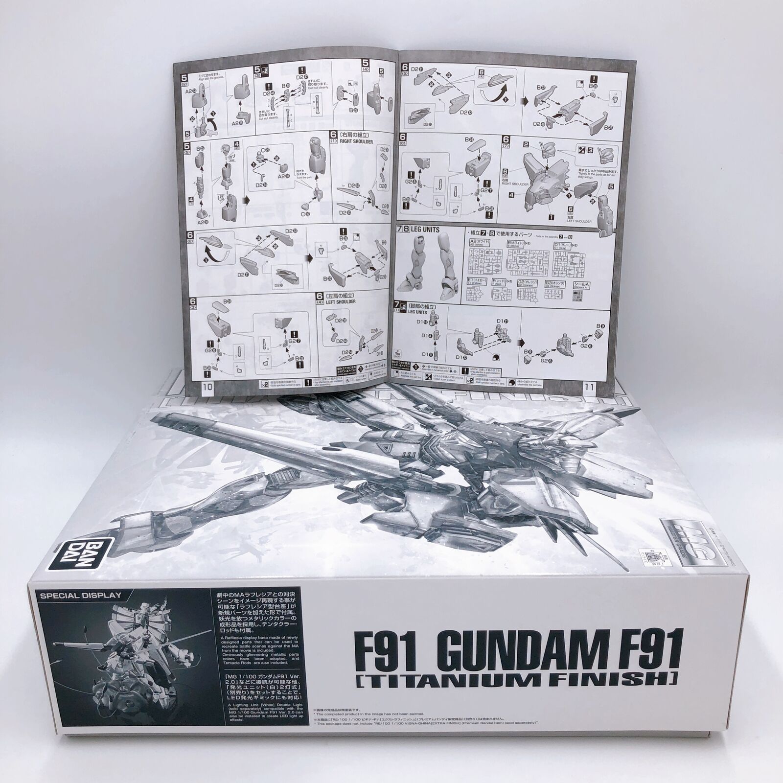 MG 1/100 Gundam F91 Ver.2.0 [Titanium Finish] [Premium Bandai]