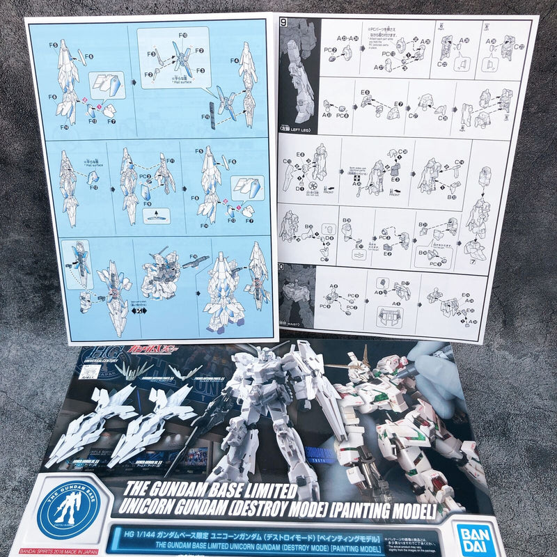 HG 1/144 Unicorn Gundam (Destroy Mode) Painting Model [Gundam Base Limited]