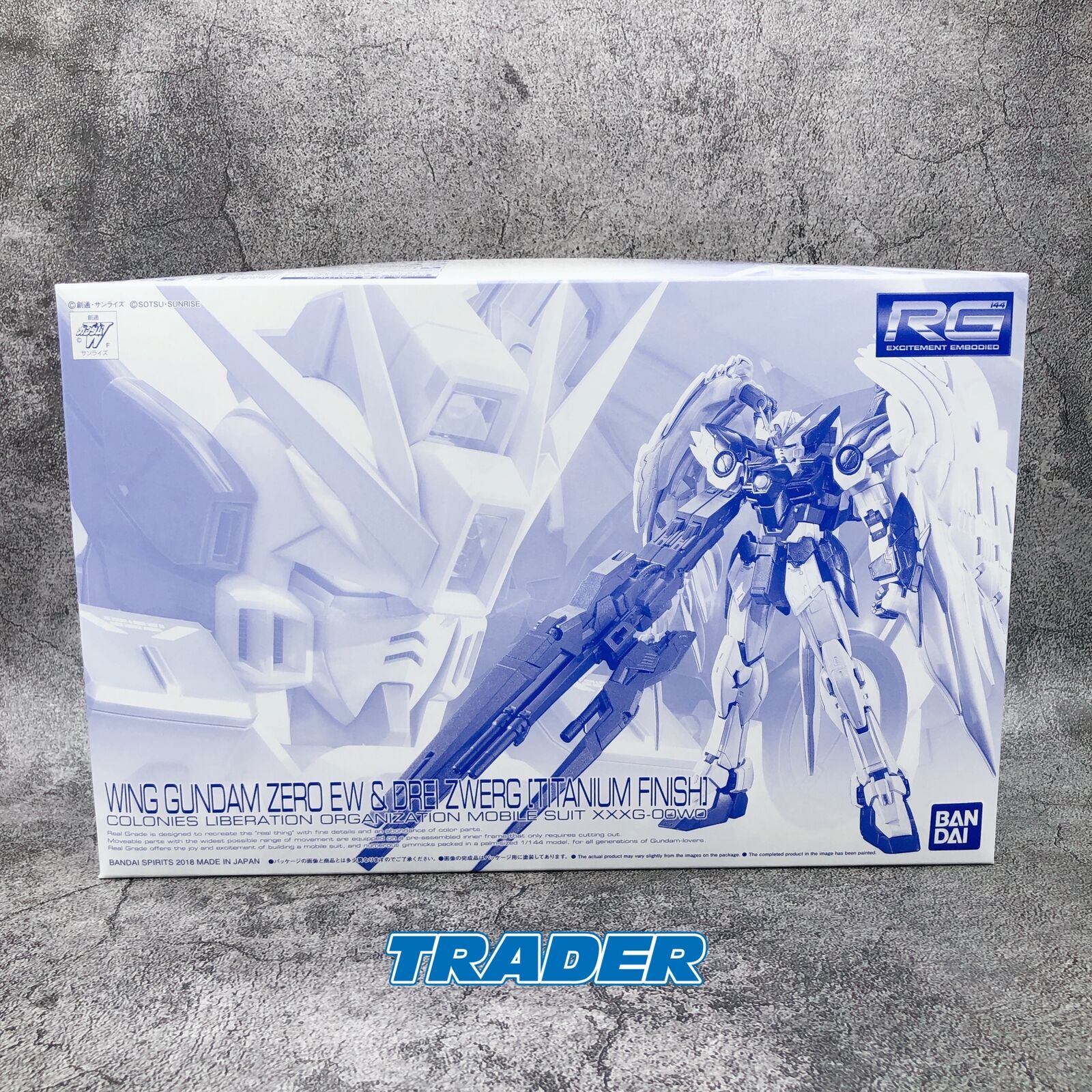 RG 1/144 Wing Gundam Zero EW & Drei Zwerg Titanium Finish [Premium Bandai]