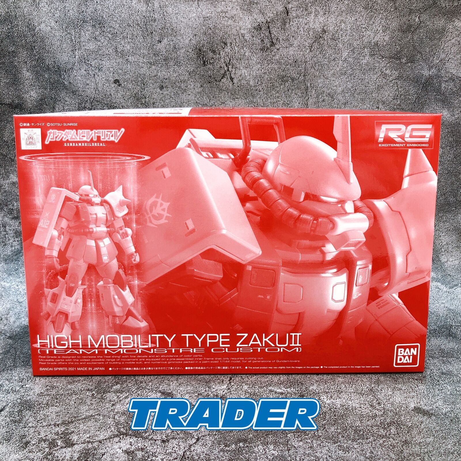 RG 1/144 High Mobility Type Zaku II (Team Monstre Custom) [Premium Bandai]