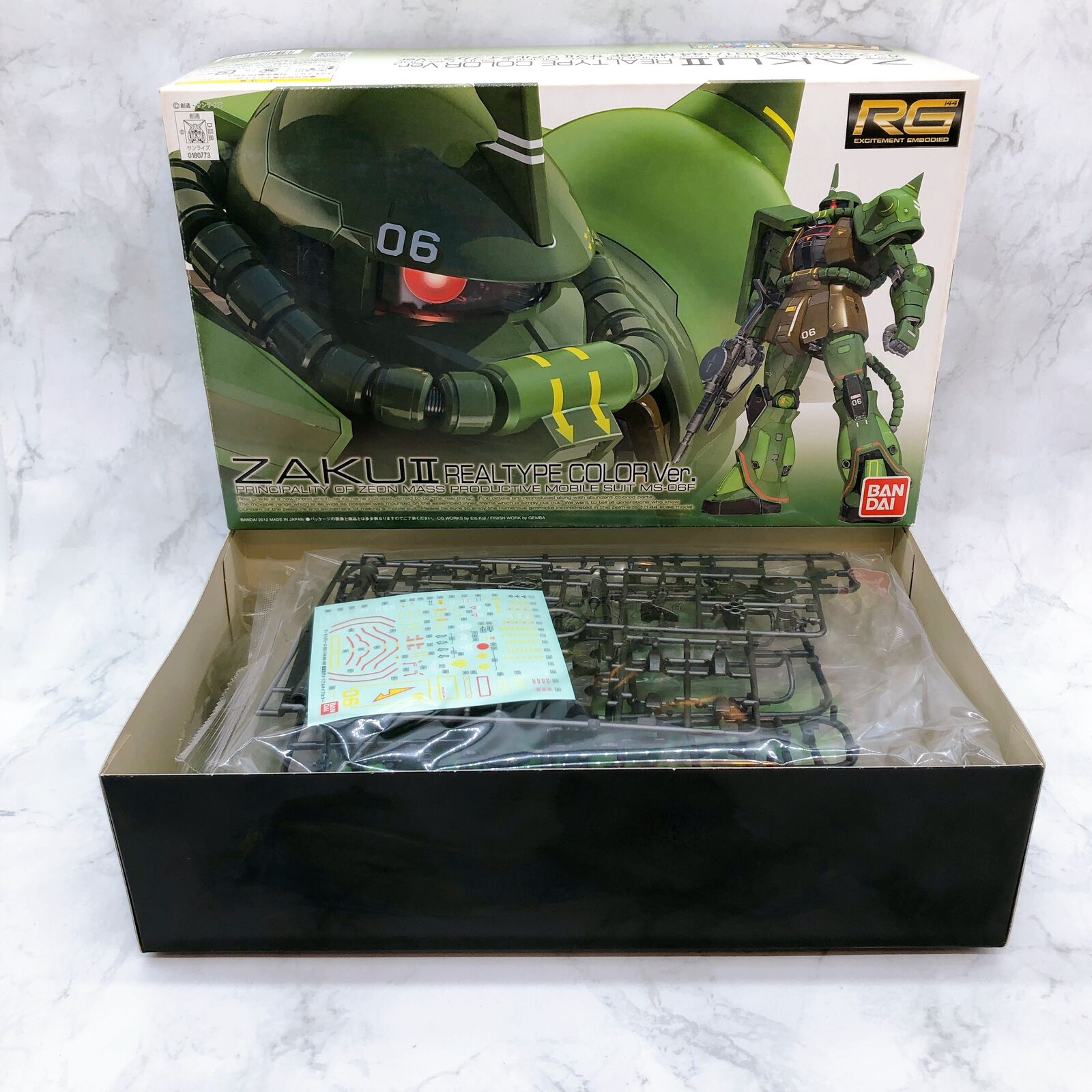 ガンプラEXPO限定　ZAKU II REALTYPE COLOR Ver. Bandai RG 1/144 Ms-06f Zaku II REALTYPE Color Ver Model Kit